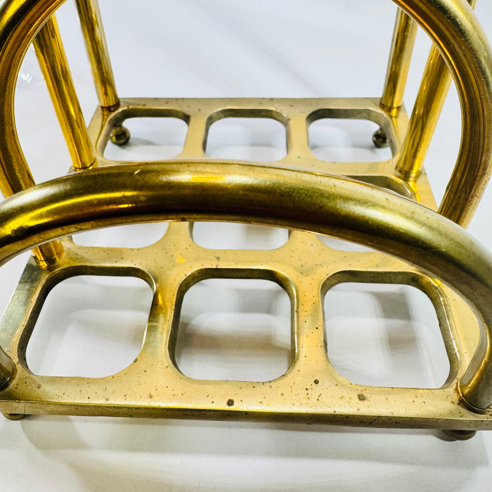 Brass Tiered Letter Holder Mid Century Desk Organizer