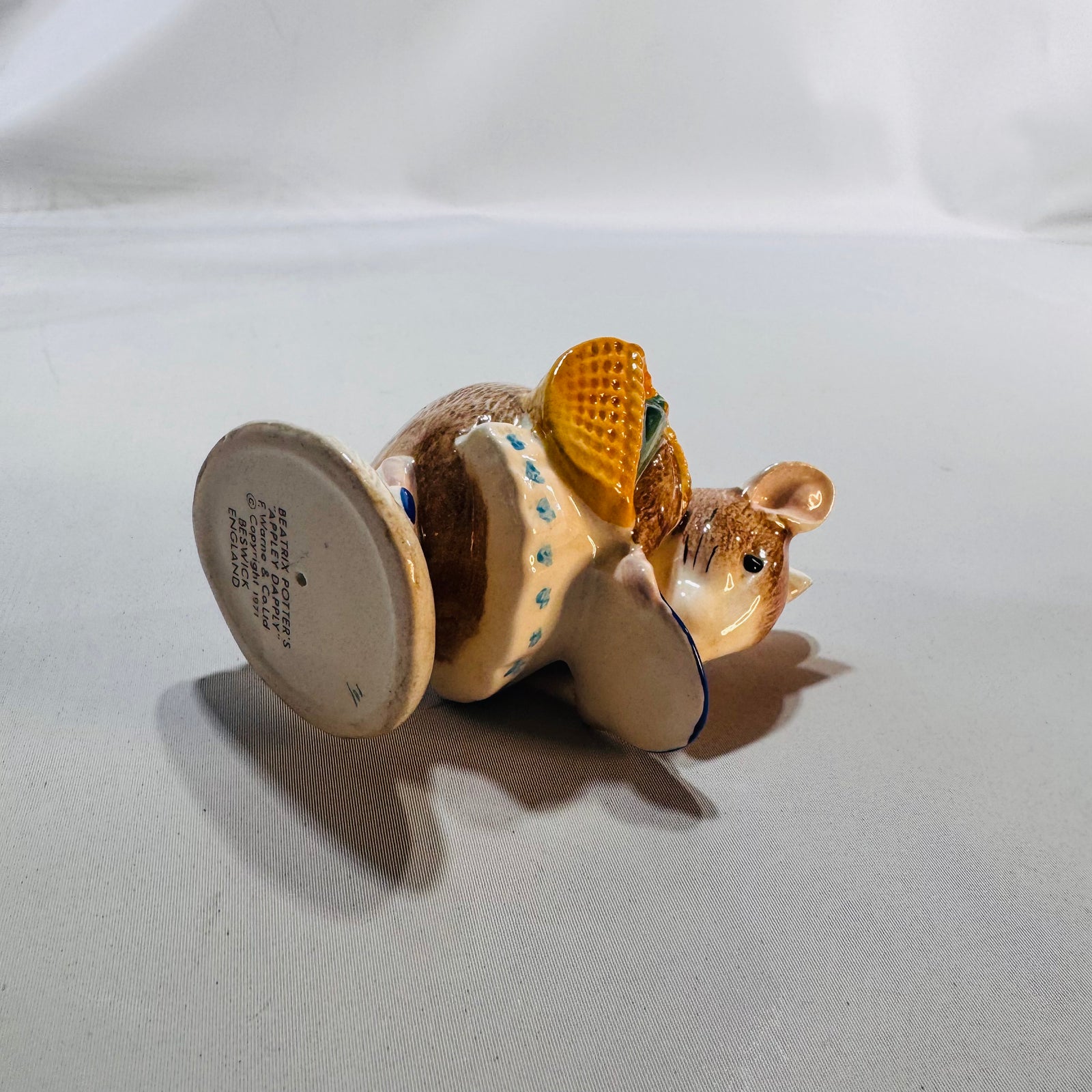 Appley Dapply — Beatrix Potter Figurine, Beswick England, c. 1971 (pre–Royal Albert), ~3", Gloss Ceramic