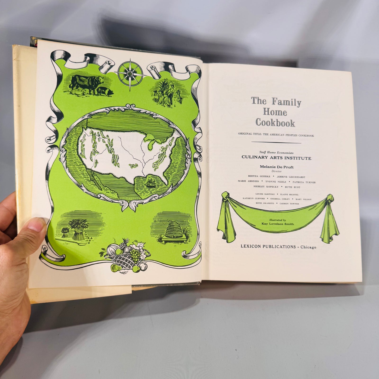 The Family Home Cookbook (1973) — Culinary Arts Institute | Vintage Cookbook Dust Jacket, Illustrated, Culinary Arts