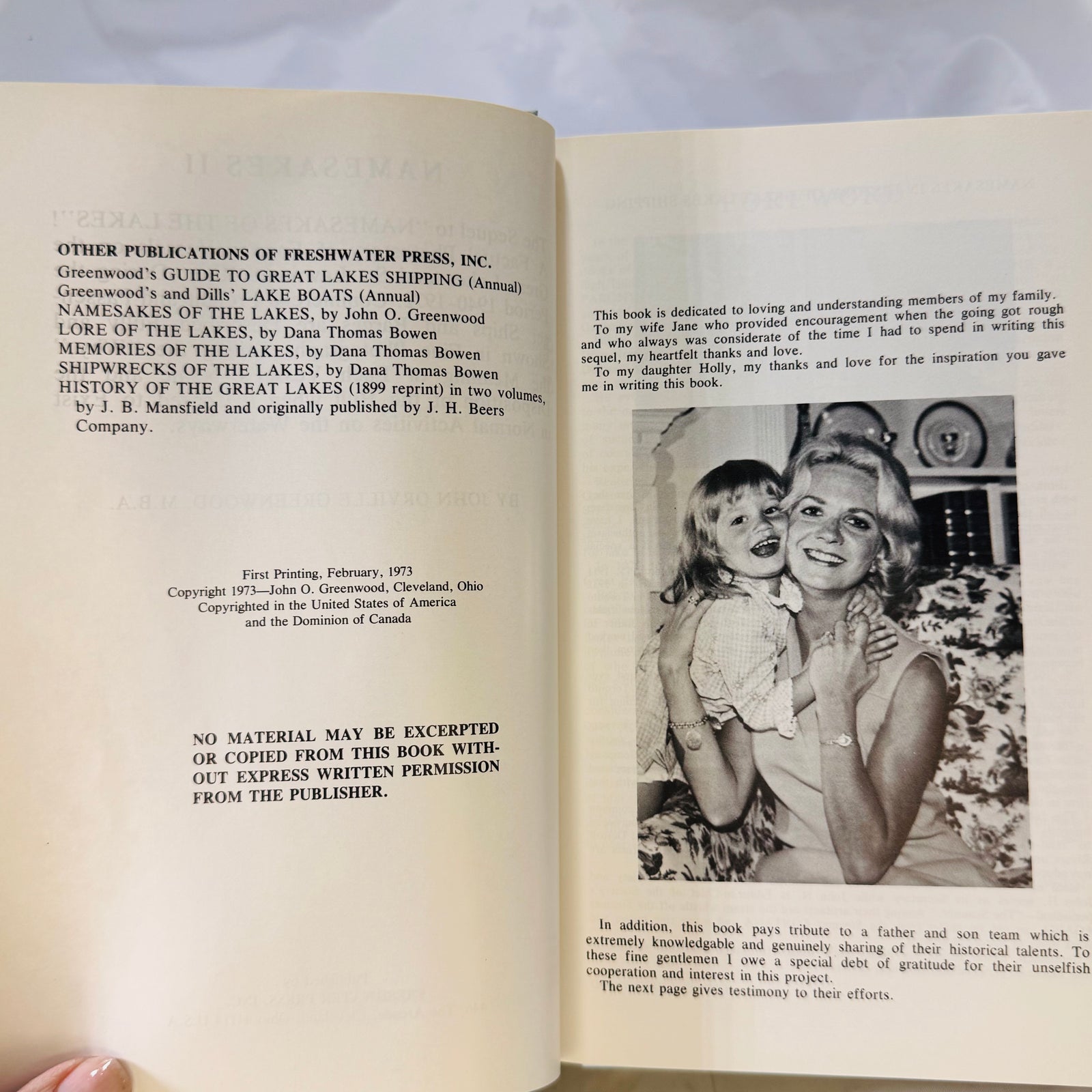 Namesakes of the Lakes (1970) & Namesakes II (1973) by John Orville Greenwood