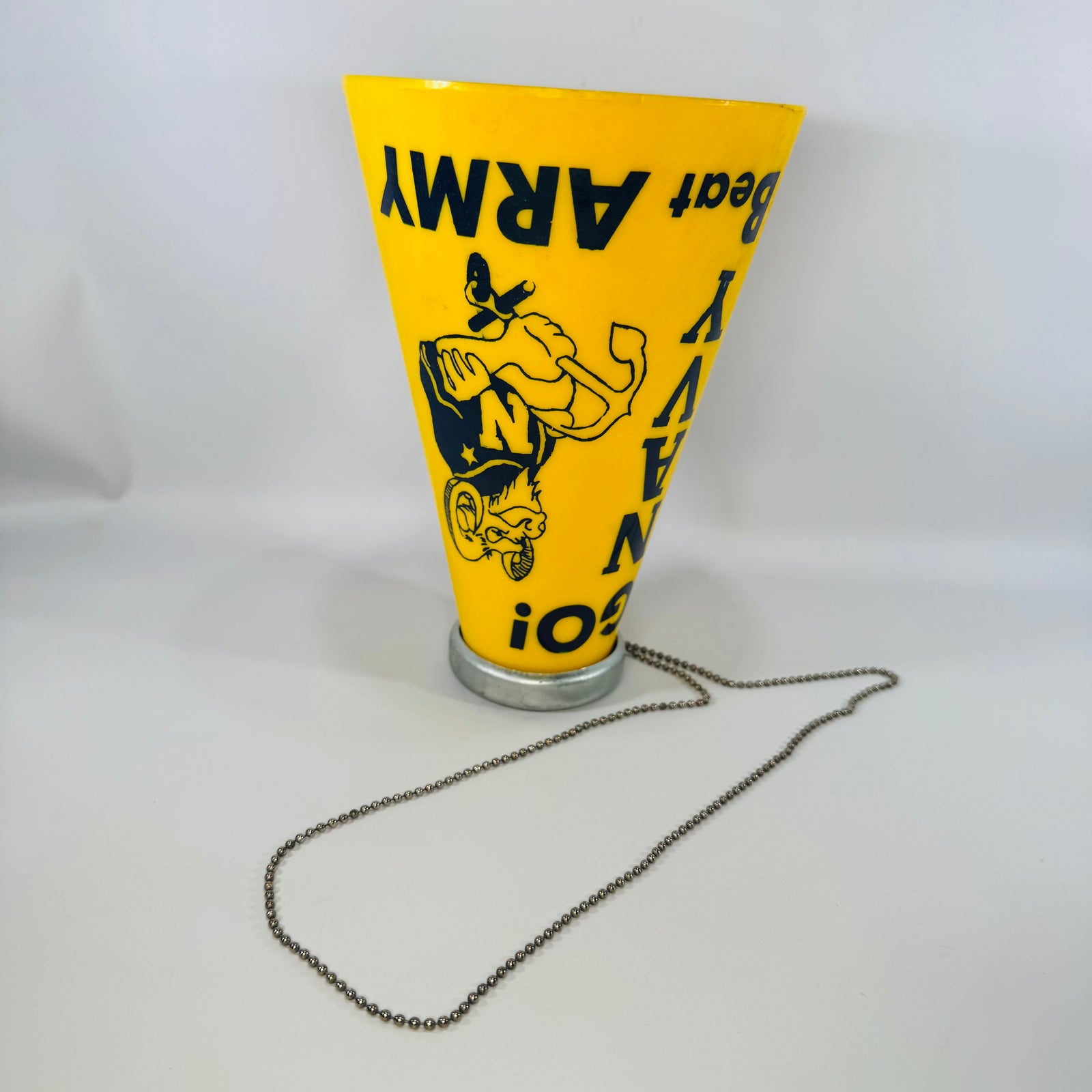 Vintage Navy Megaphone Go Navy Beat Army Bill the Goat Yell A Phone College Football Noisemaker