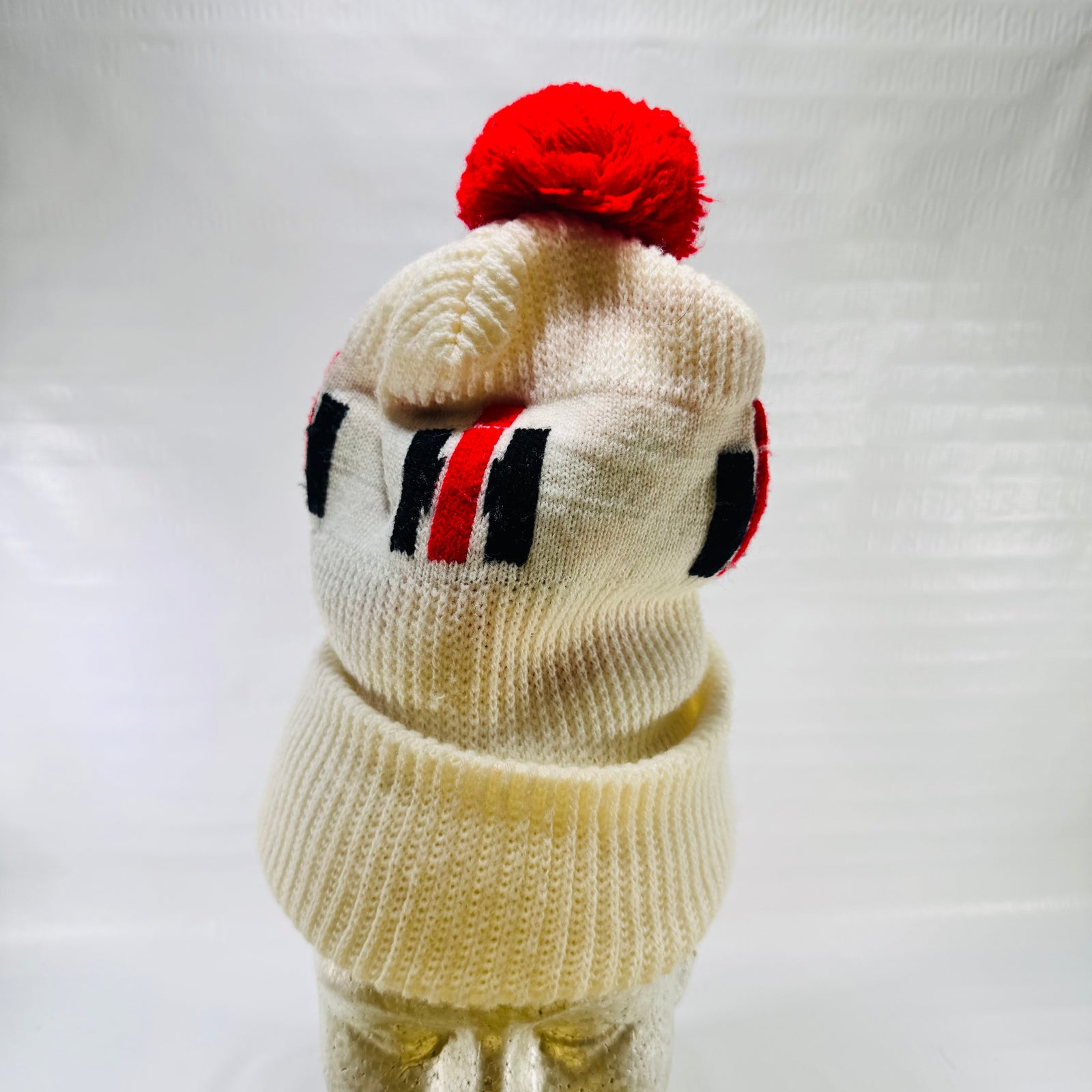 International Harvester IH Knit Pom Pom Beanie 1970s 1980s