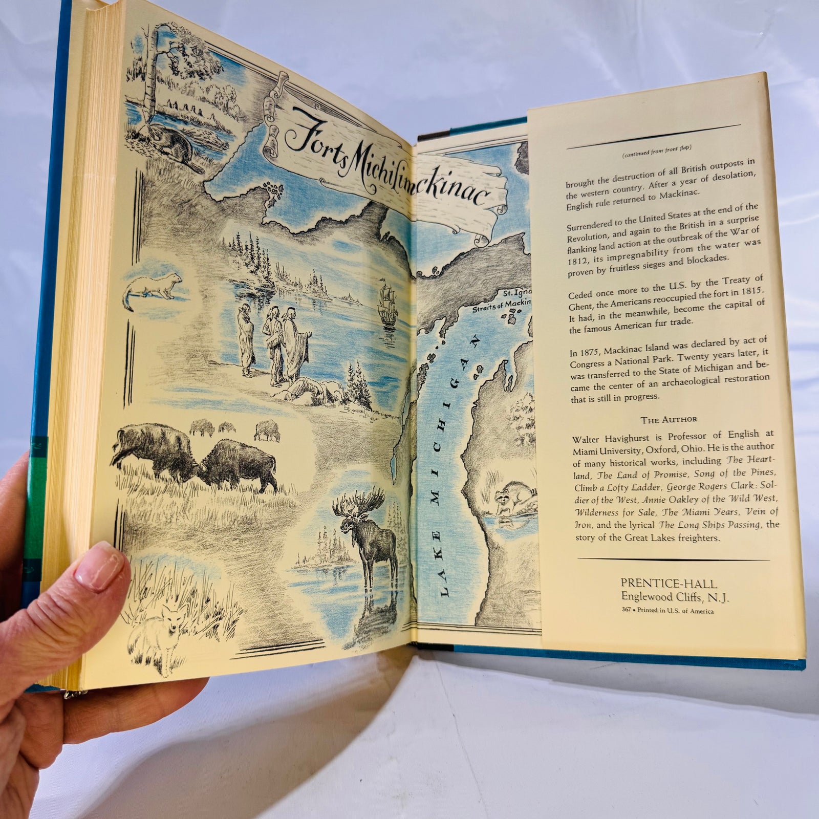 Three Flags at the Straits: The Forts of Mackinac by Walter Havighurst (1966), Prentice-Hall, Inc.