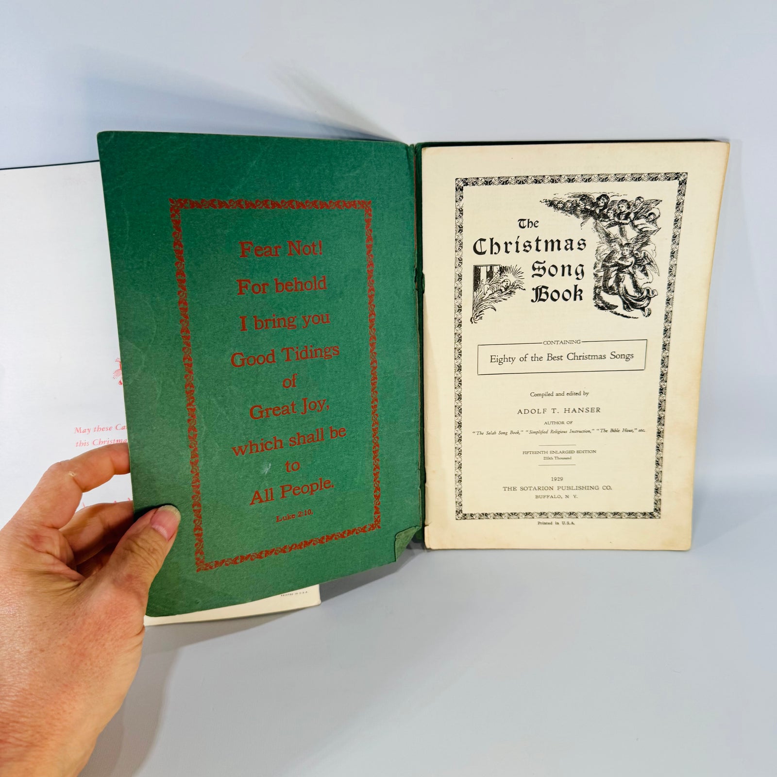 Vintage Christmas Song Books Set of 2 Christmas Carols Booklet and 1929 Christmas Song Book