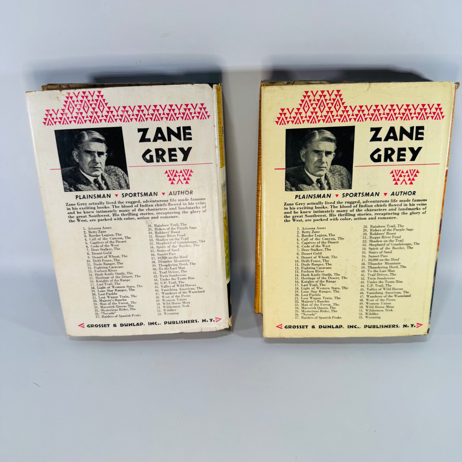 Vintage Zane Grey Western Books Set Forlorn River and The Hash Knife Outfit