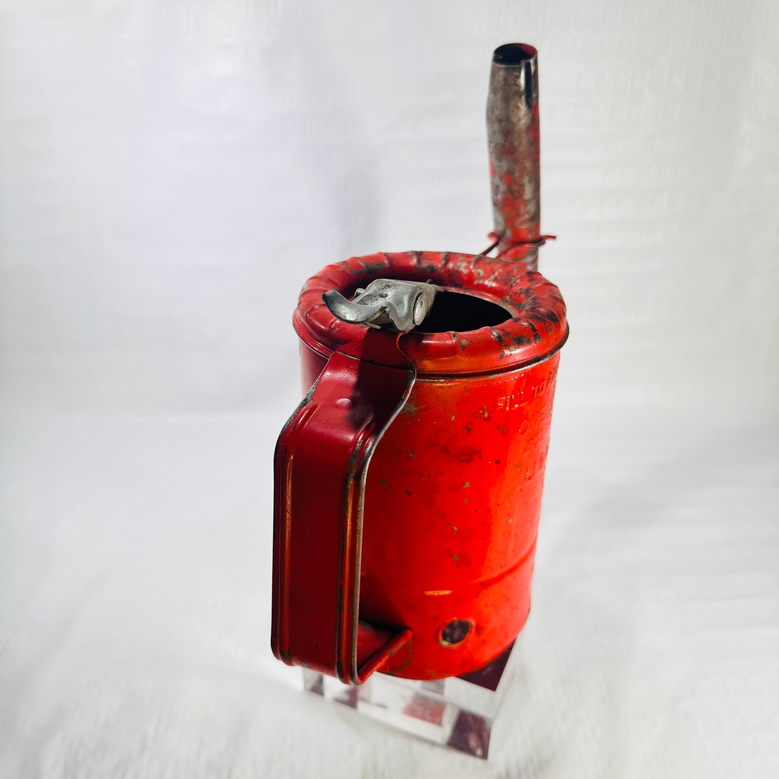Swingspout Oil Can Red Flexible Spout Missing Lid