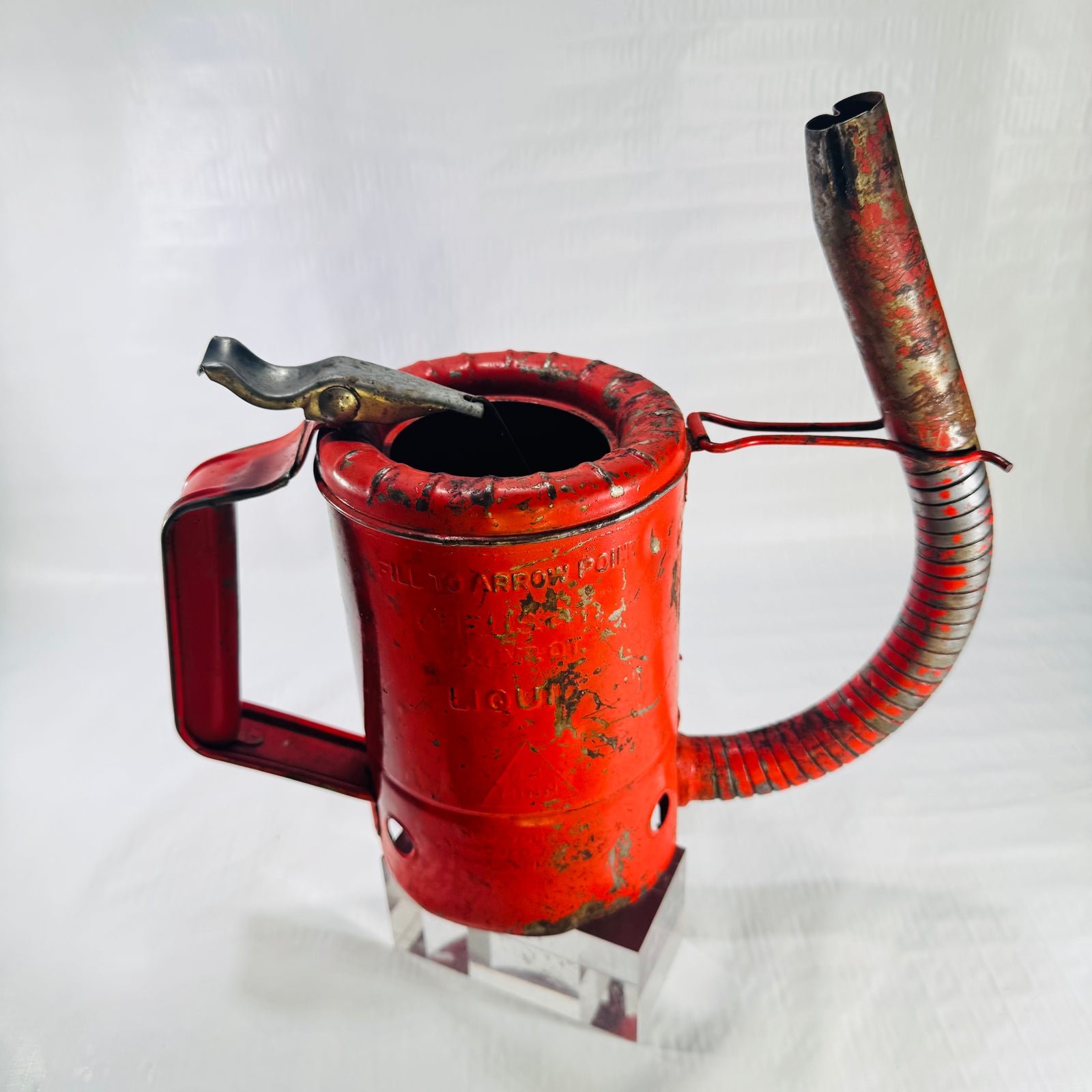 Swingspout Oil Can Red Flexible Spout Missing Lid