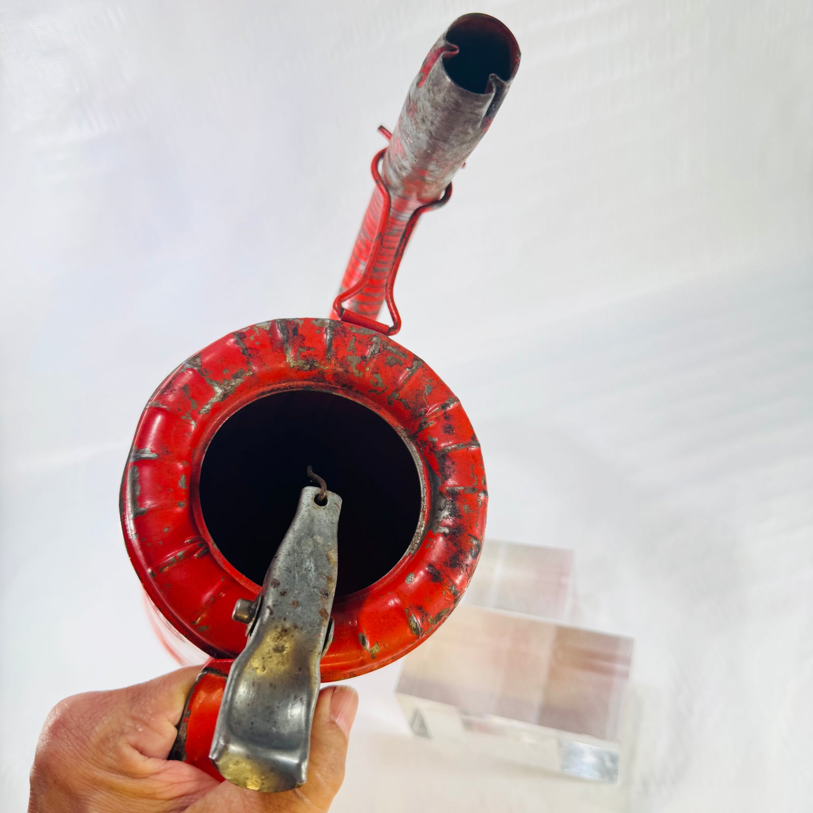 Swingspout Oil Can Red Flexible Spout Missing Lid