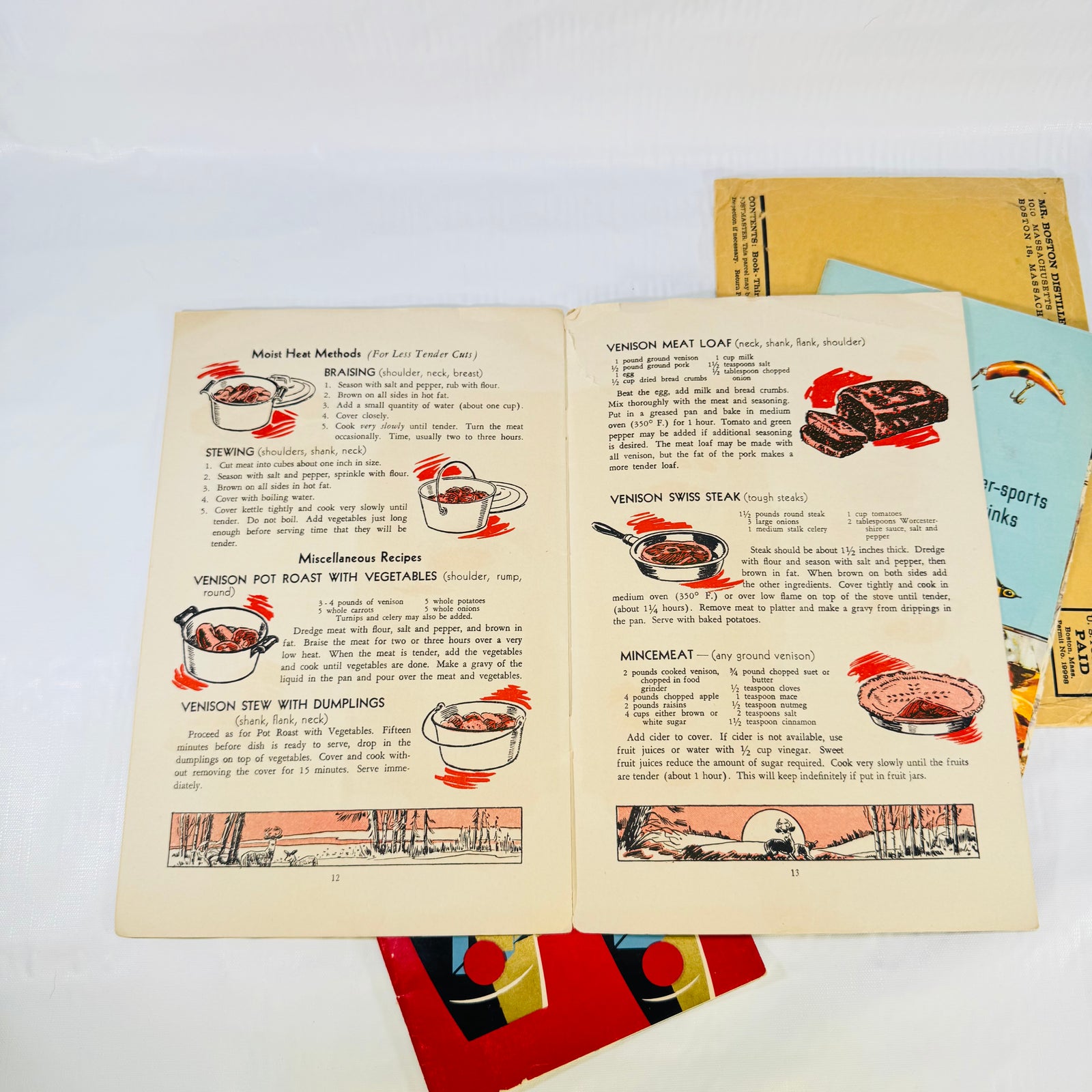 Venison from Forest to Table 1943 + Fine Cocktails Made Easy + Southern Comfort 32 Drinks Lot