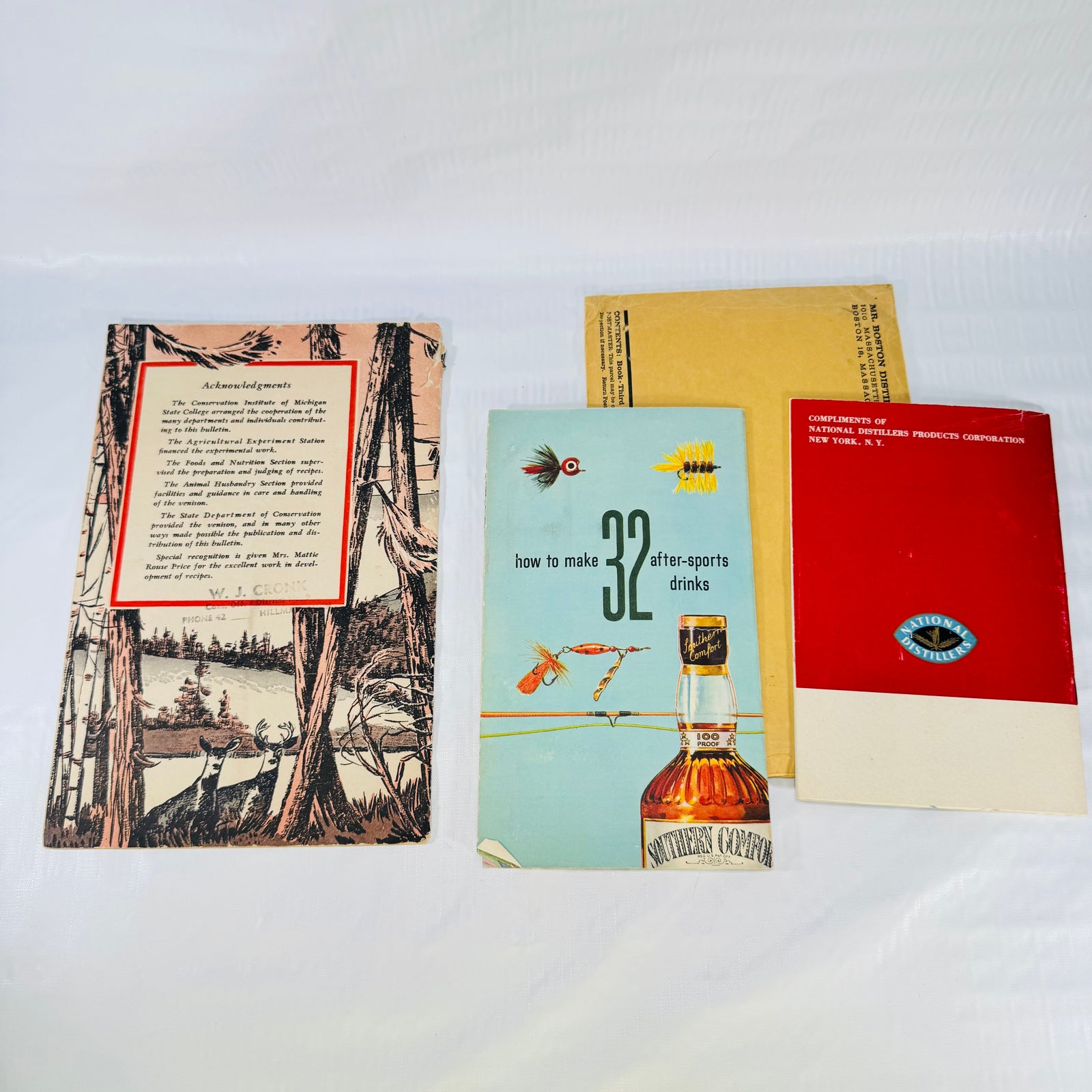 Venison from Forest to Table 1943 + Fine Cocktails Made Easy + Southern Comfort 32 Drinks Lot