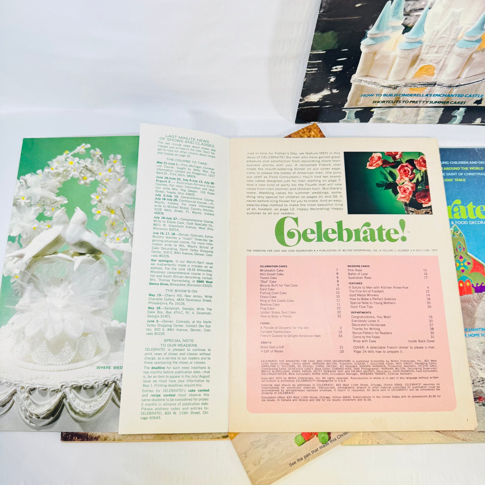 Wilton Celebrate! Magazine 1973 Lot of 5 Cake Decorating Holiday Issues