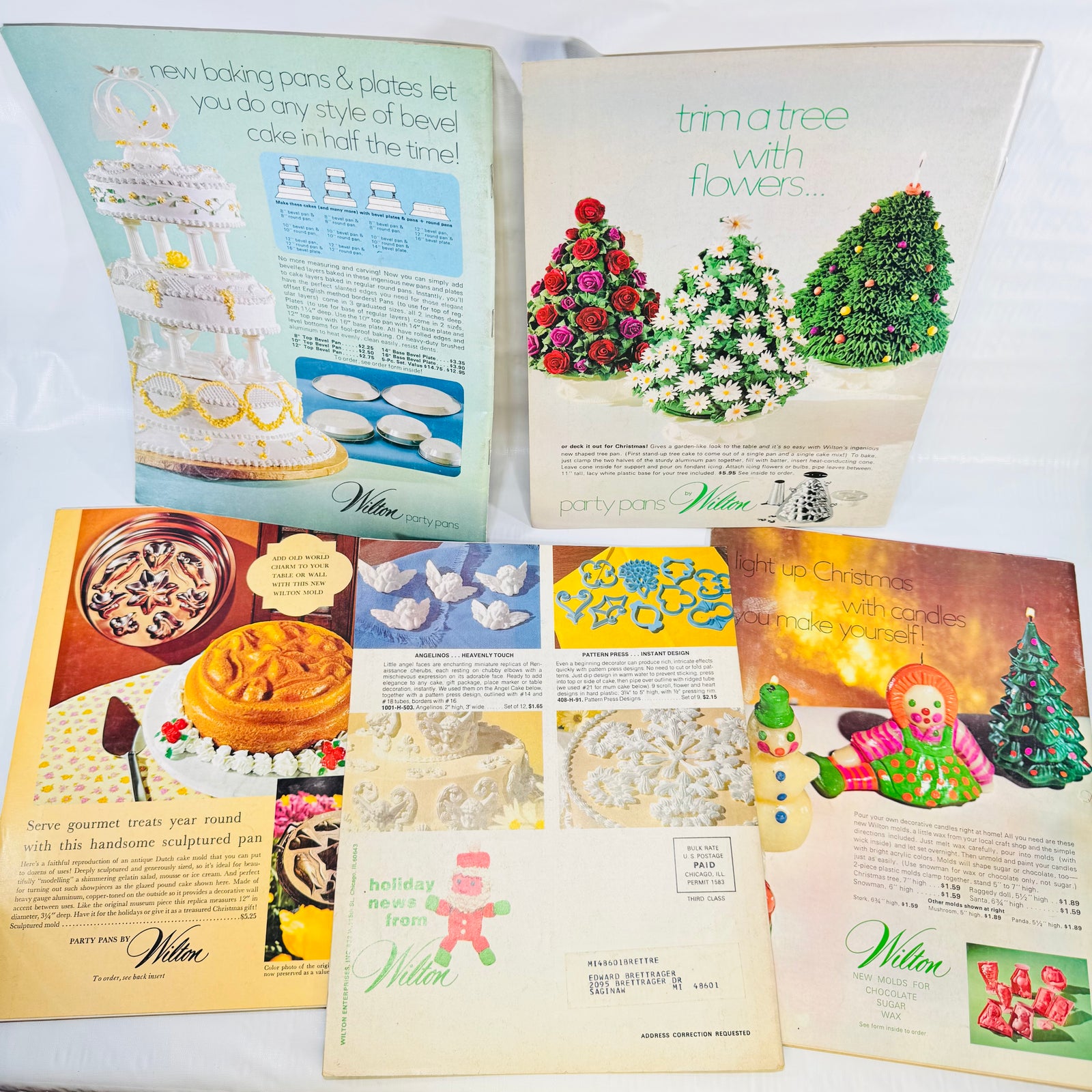 Wilton Celebrate! Magazine 1973 Lot of 5 Cake Decorating Holiday Issues