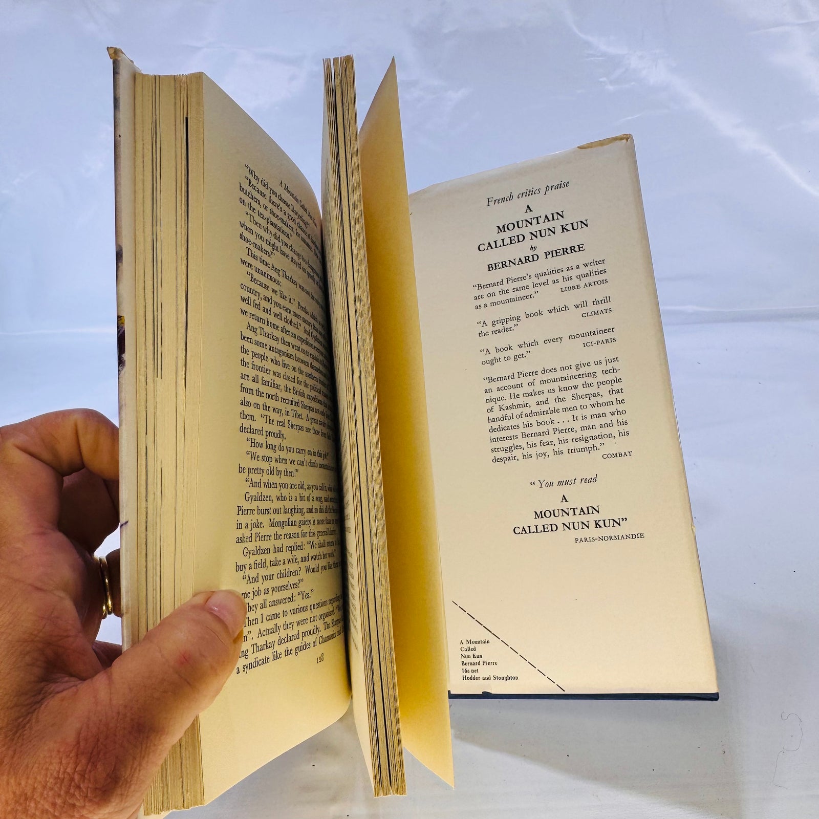 A Mountain Called Nun Kin by Bernard Pierre (1955), Hardcover with Dust Jacket