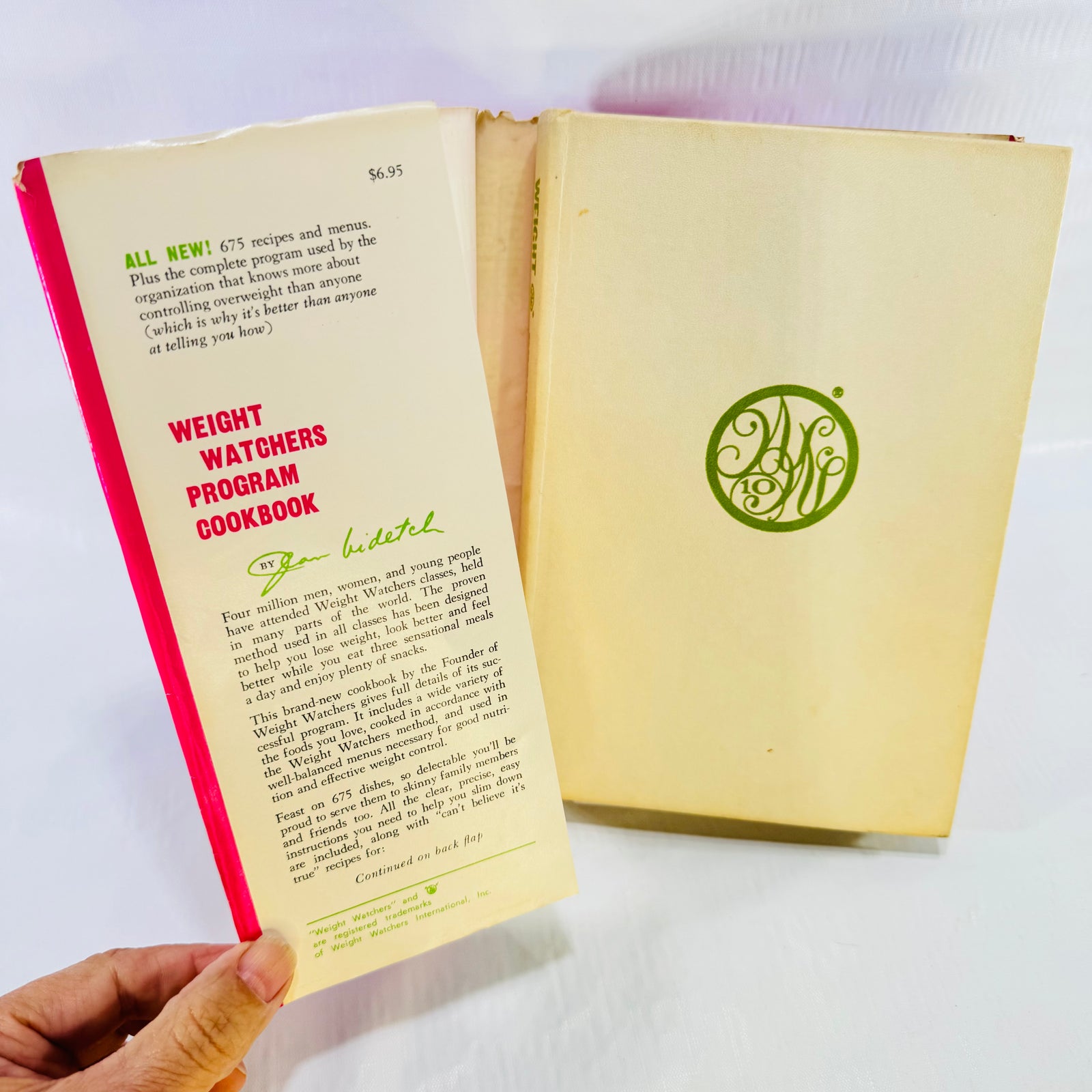 Weight Watchers Program Cookbook by Jean Nidetch 1973 Hardcover with Dust Jacket