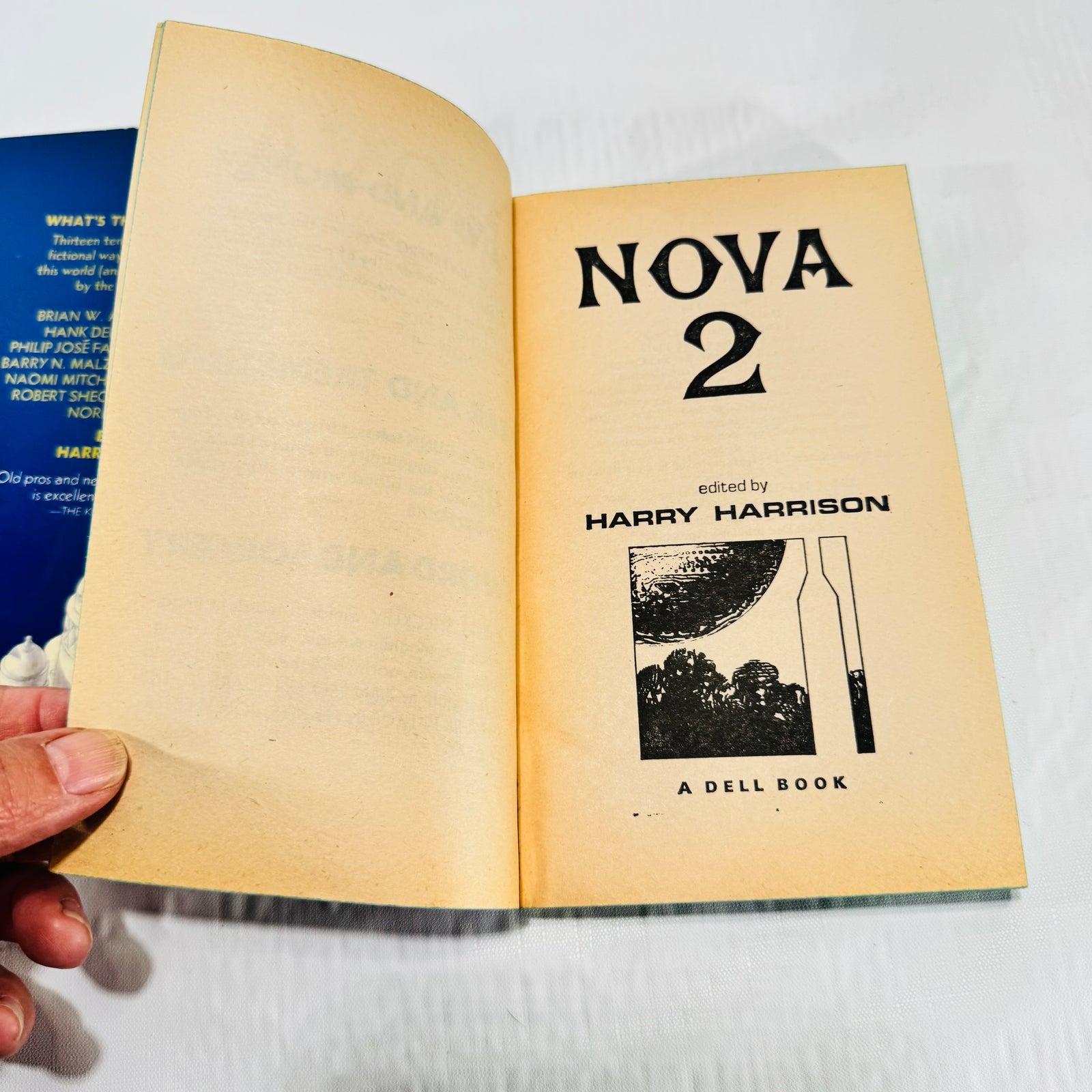 Nova 2 & The Outdated Man edited by Harry Harrison, 1974 1975 Dell Sci Fi Paperback Lot