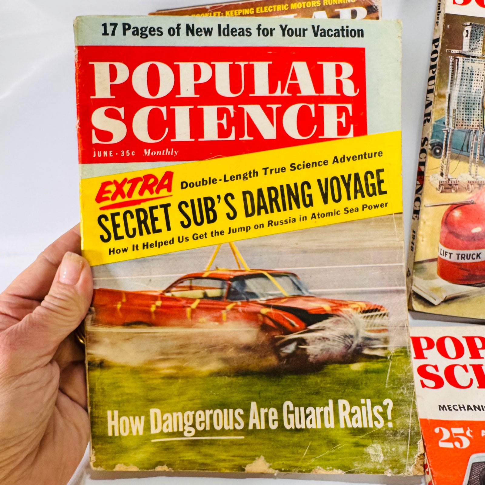 Four Vintage Popular Science Magazine Issues (August 1953, February 1959, June 1961) by Popular Science, Softcover