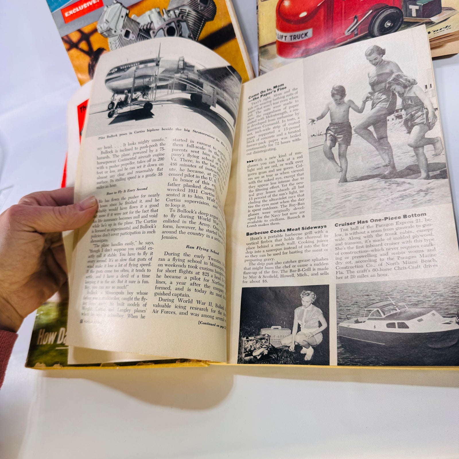 Four Vintage Popular Science Magazine Issues (August 1953, February 1959, June 1961) by Popular Science, Softcover