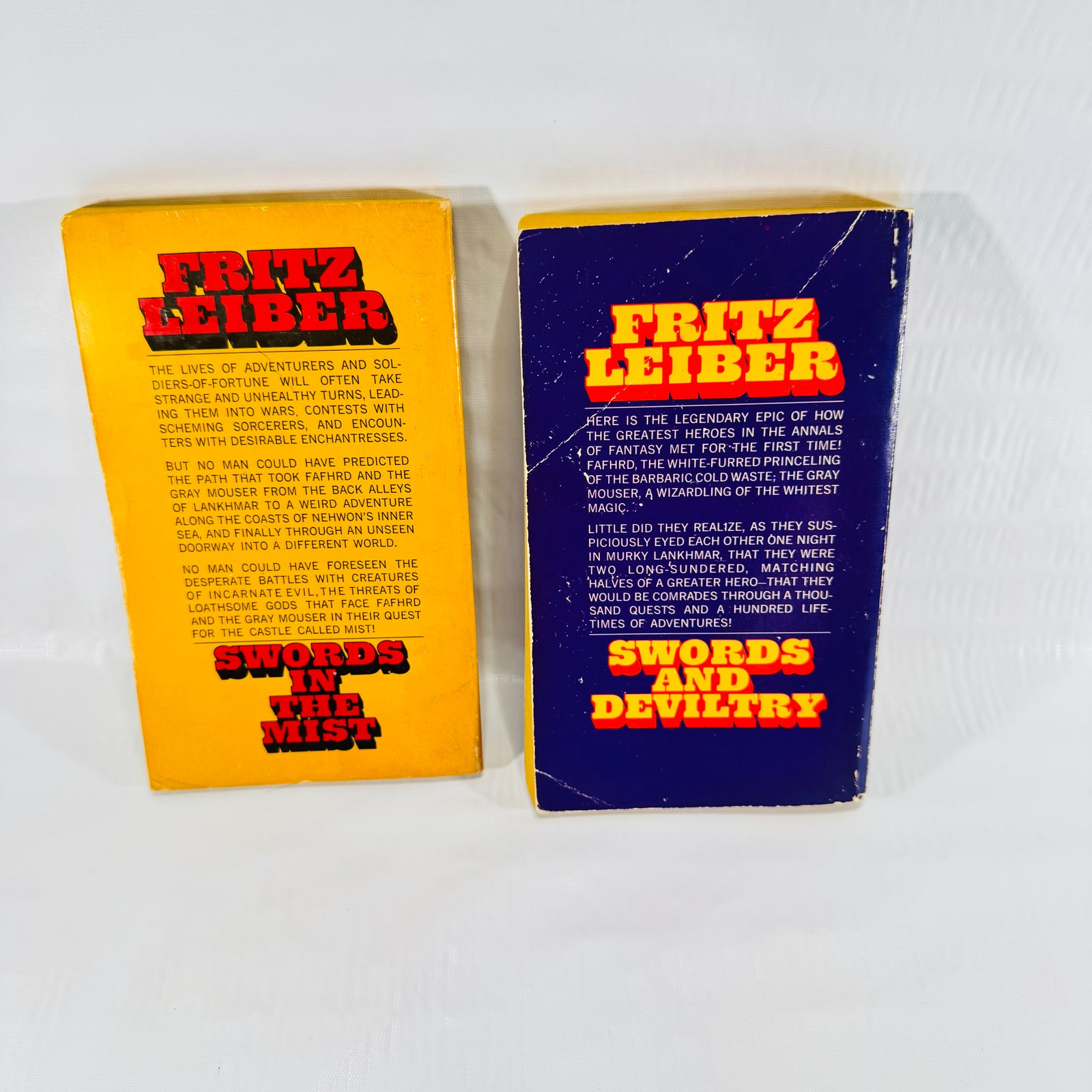 Swords and Deviltry & Swords in the Mist by Fritz Leiber 2 Book Ace Paperback Bundle