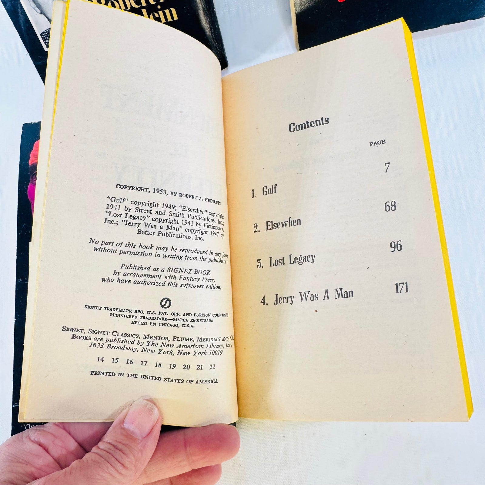 Stranger in a Strange Land Robert A. Heinlein 4 Paperback Bundle with I Will Fear No Evil, Jonathan Hoag, Assignment in Eternity