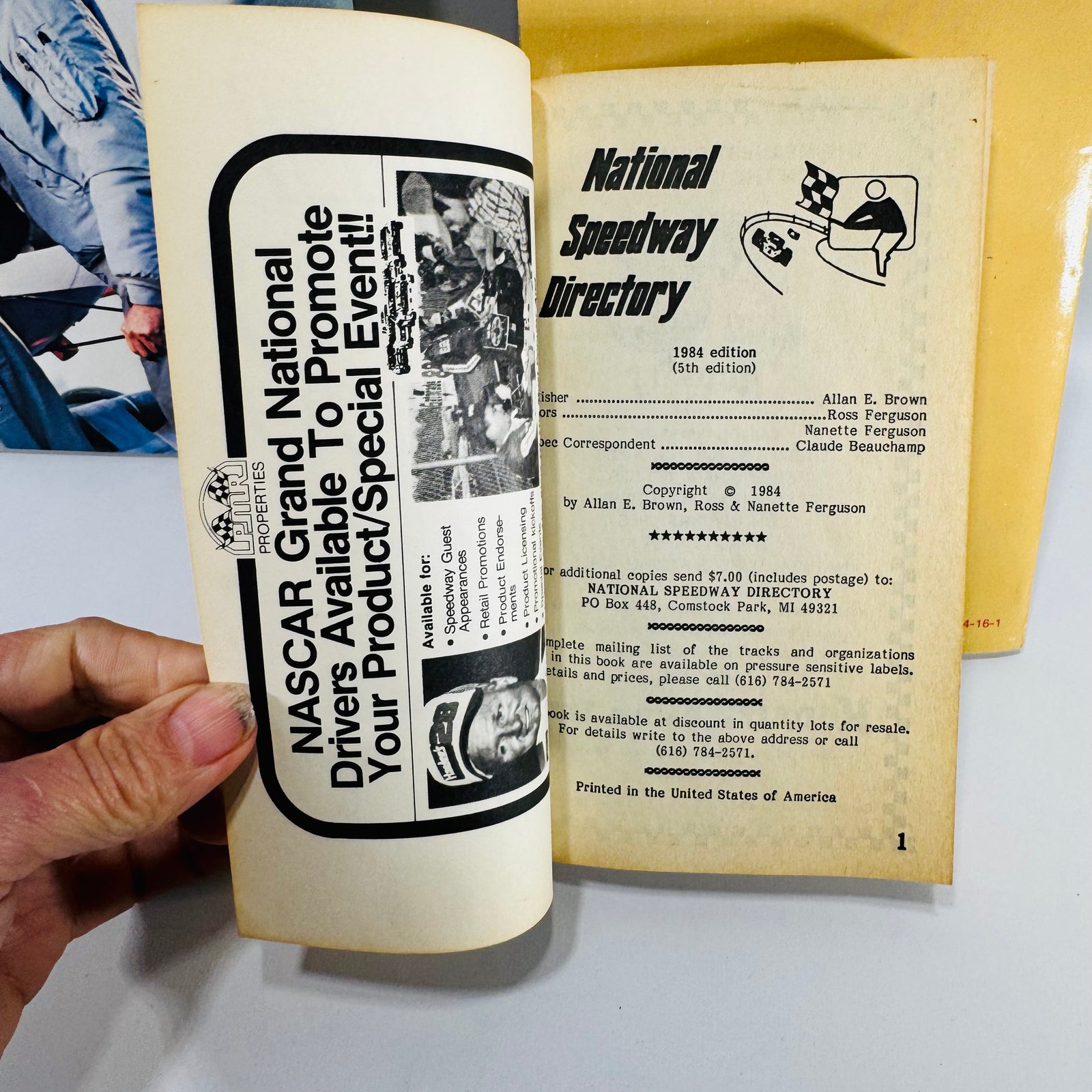 Vintage NASCAR Racing Reference Book Bundle — Speedweeks ’86, National Speedway Directory & The Racer’s Tax Guide