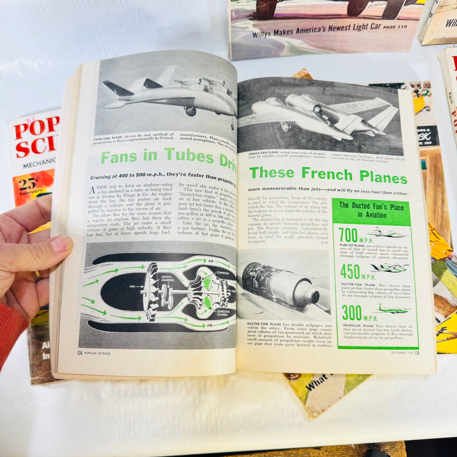 Popular Science 1952 Magazine Bundle, 7 Issues, Vintage Cars Aviation and Mechanics