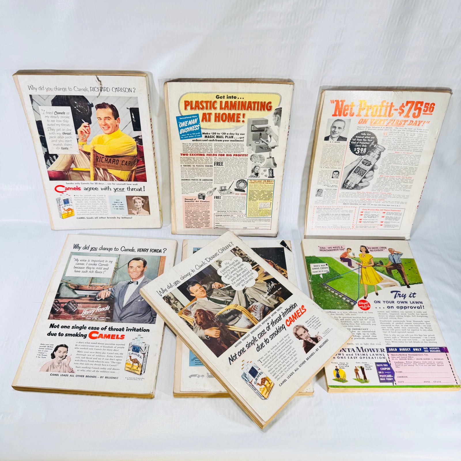 Popular Science 1952 Magazine Bundle, 7 Issues, Vintage Cars Aviation and Mechanics