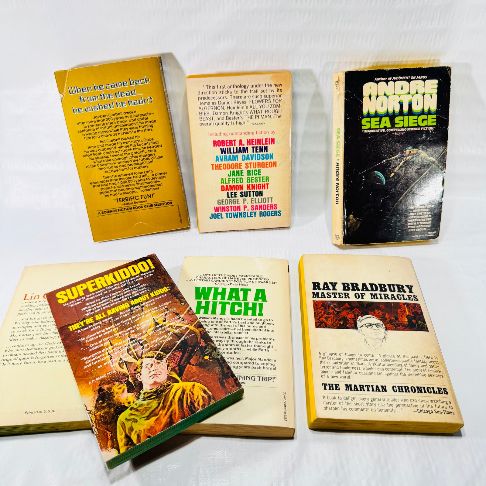 The Forever War and The Martian Chronicles 7 Book Sci Fi Paperback Bundle