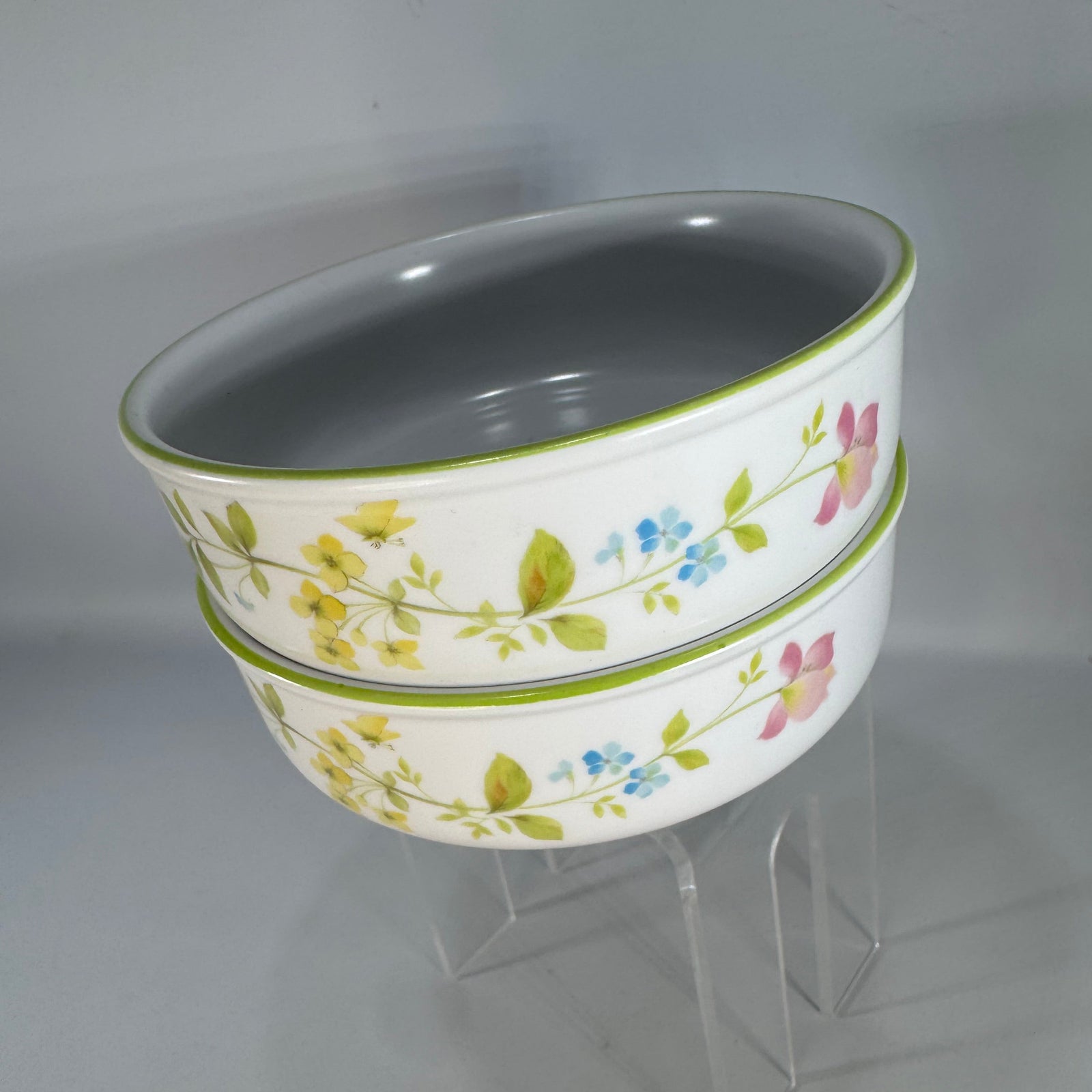 Two Vintage Noritake Progression China Clear Day Bowls | Progression china floral bowls