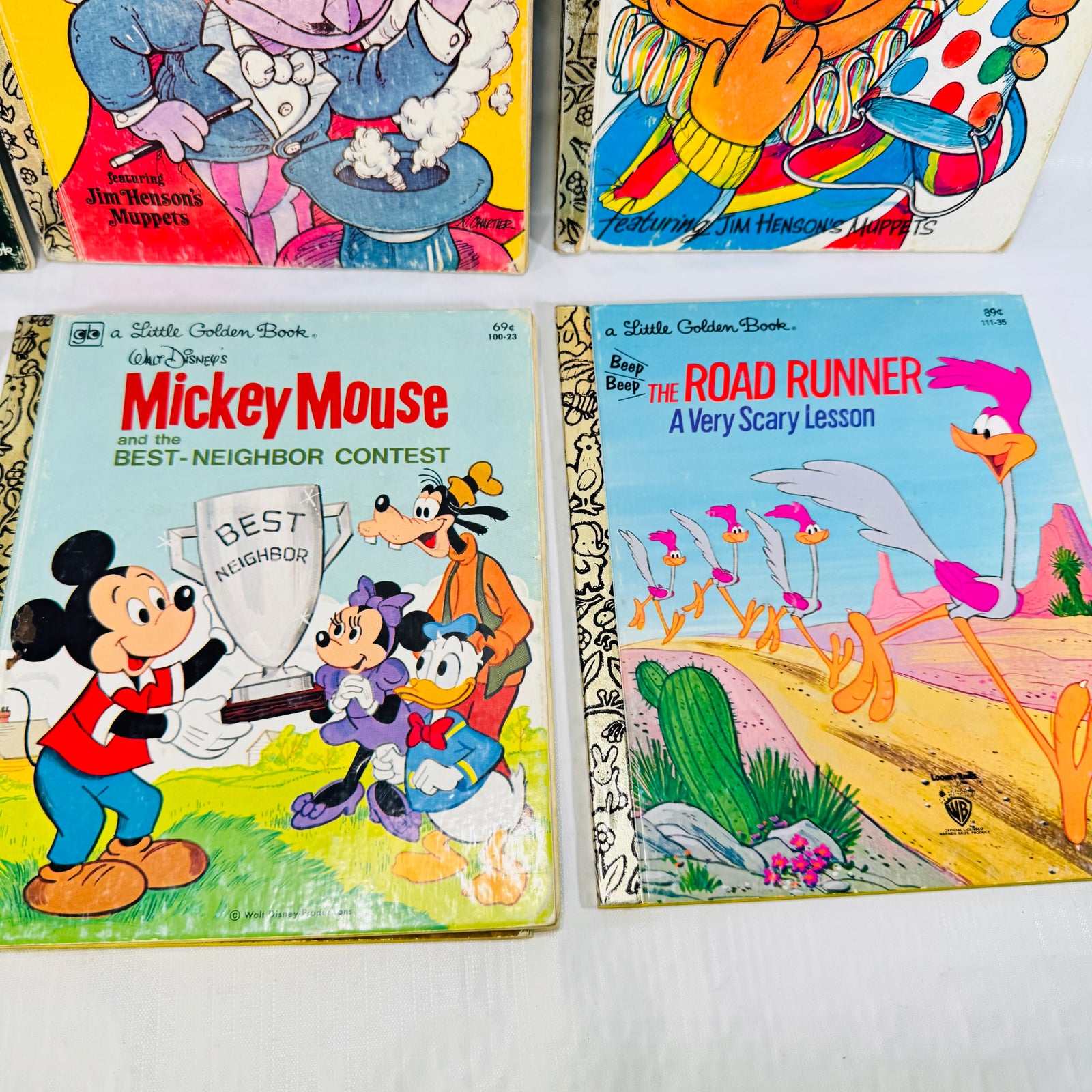 Little Golden Books Bundle of 7 Vintage Disney Sesame Street Bugs Bunny and More