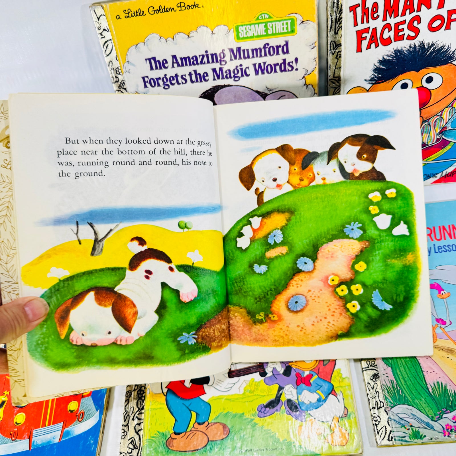 Little Golden Books Bundle of 7 Vintage Disney Sesame Street Bugs Bunny and More