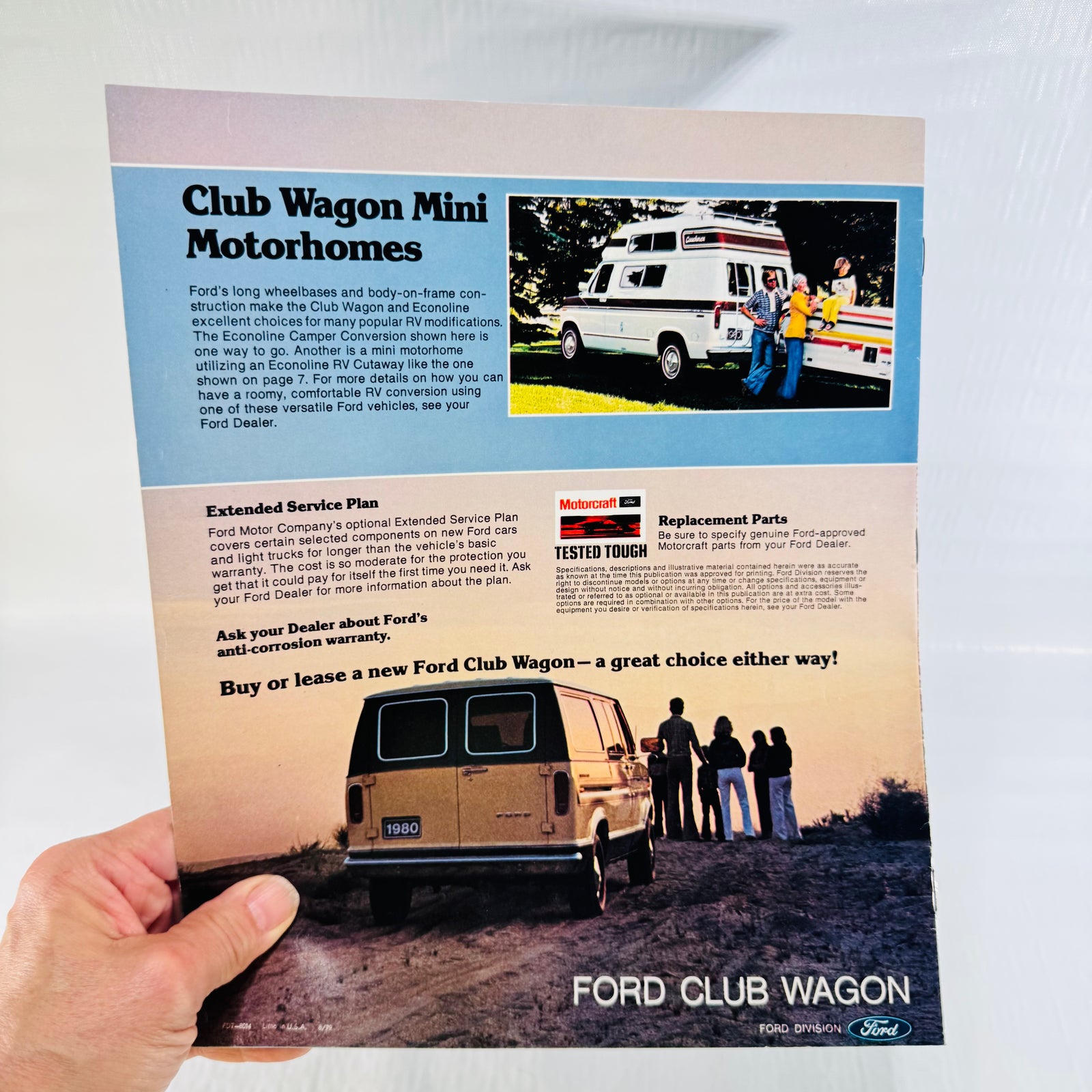 1980 Ford Club Wagon Original Sales Brochure, 8 Pages