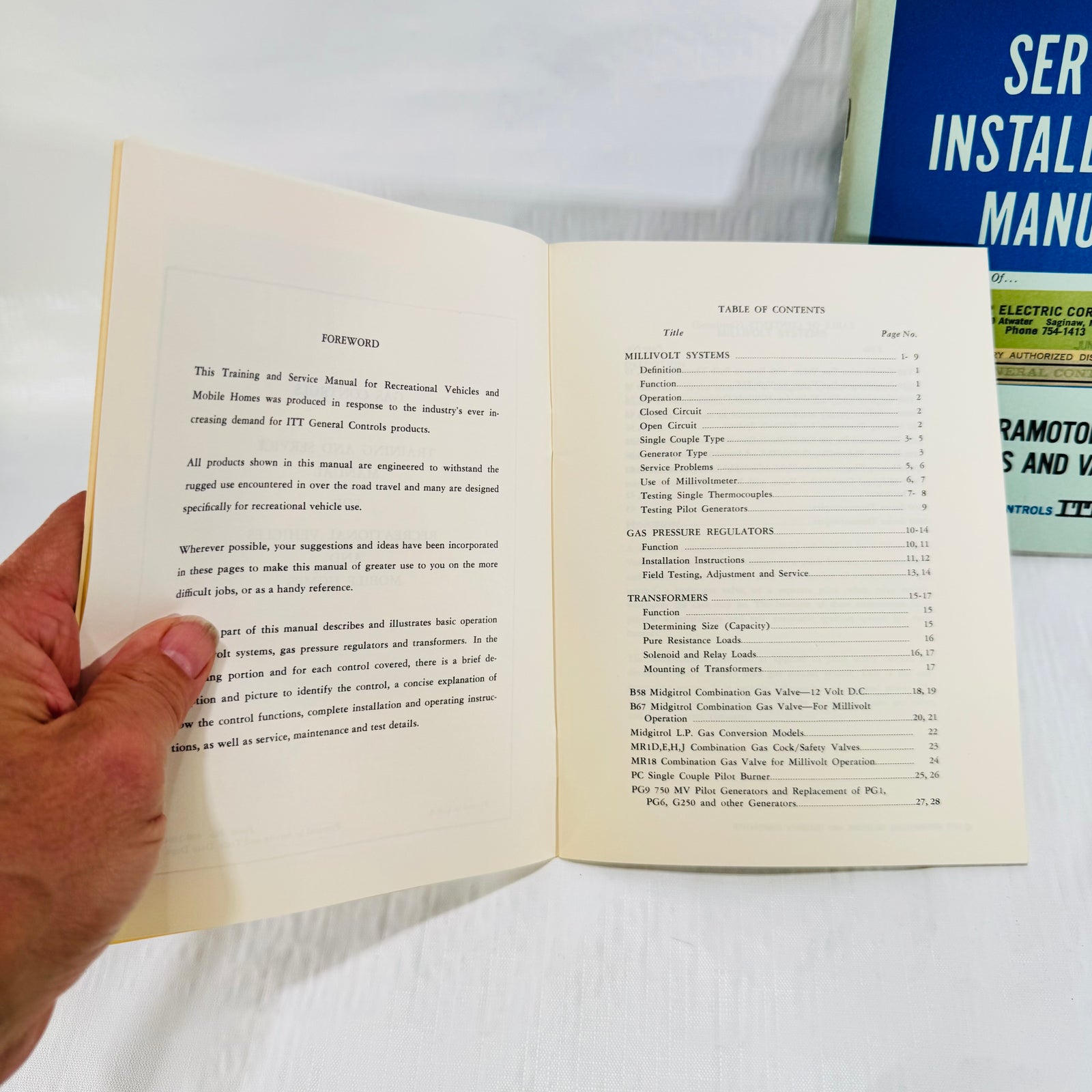 ITT General Controls Service Manuals 1970 RV Gas Controls and Hydramotor Bundle