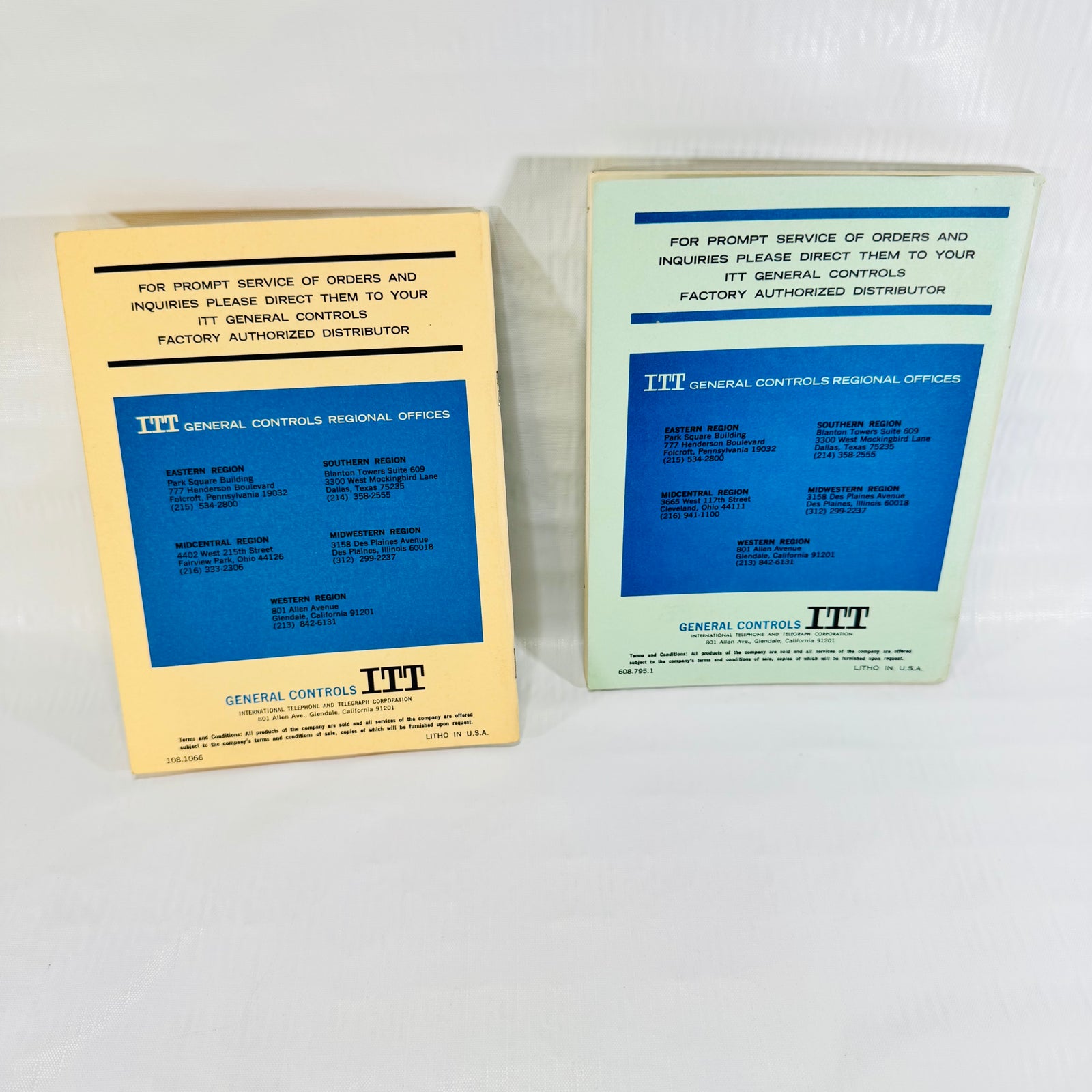 ITT General Controls Service Manuals 1970 RV Gas Controls and Hydramotor Bundle