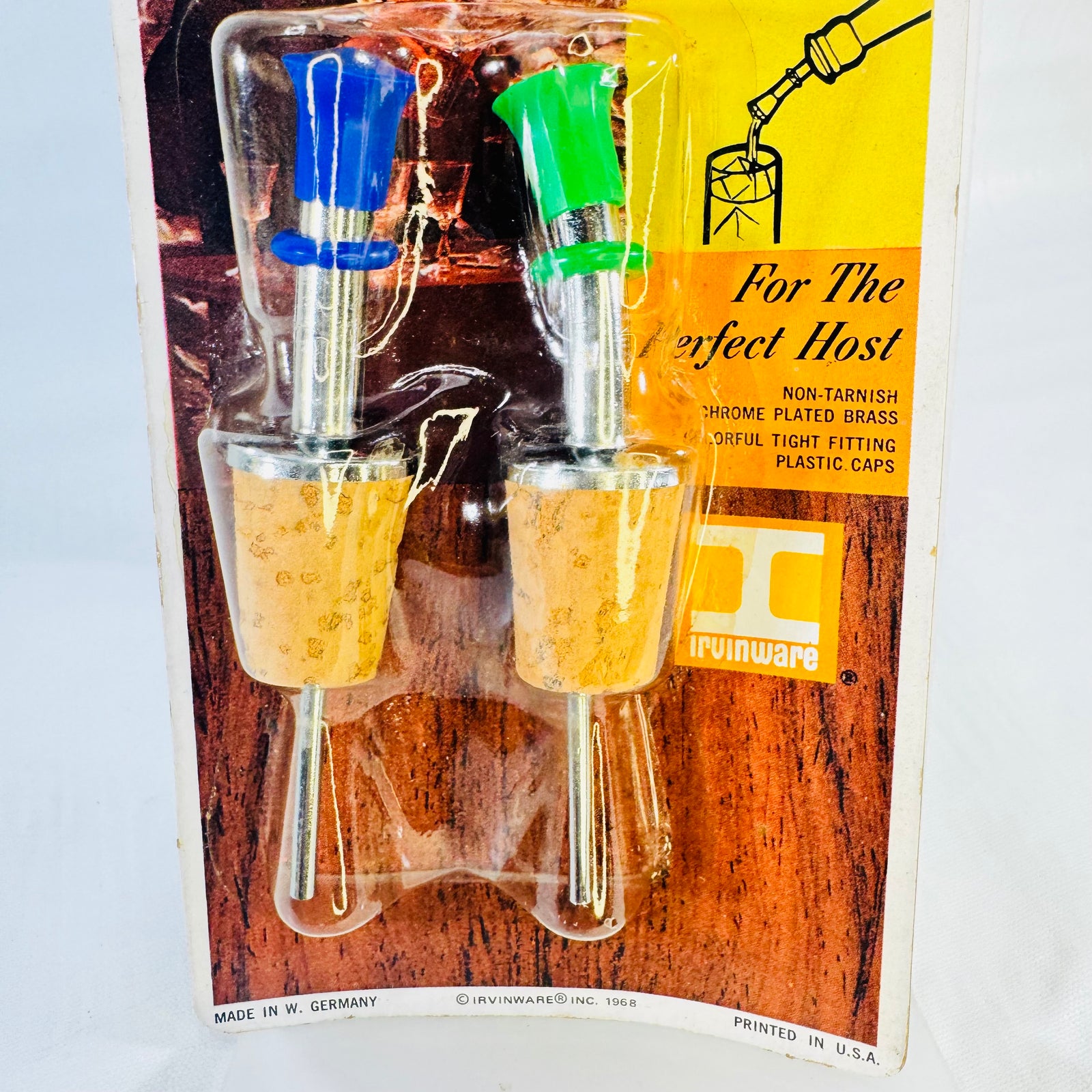 Irvinware 91420 Bottle Pourers 1968 West Germany NOS Set of 2