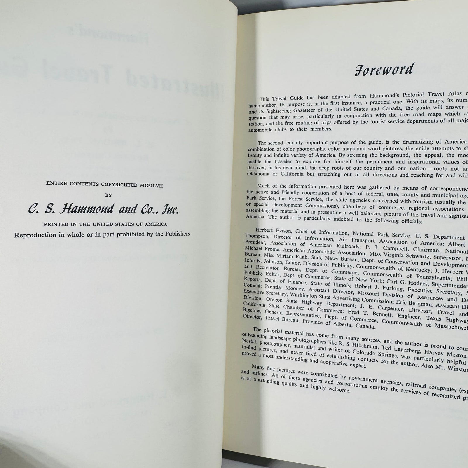 Travel & National Parks Pictorial Guides — America’s Wonderlands (1959, later printing) + Hammond’s Illustrated Travel Guide (1957, Book Club) — National Geographic & C.S. Hammond | Photo-rich, Reference, Travel & Geography