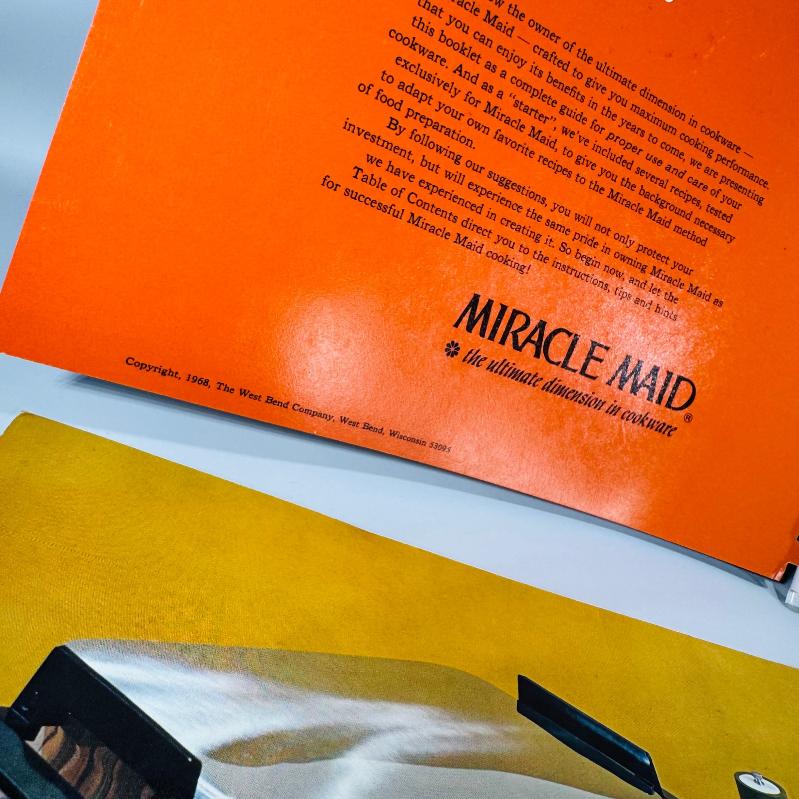 Lektro Maid Instructions (1970) + Miracle Maid “The Ultimate Dimension in Cookware” (1968) — West Bend | Comb-Bound Set, Vintage Cookware Manuals
