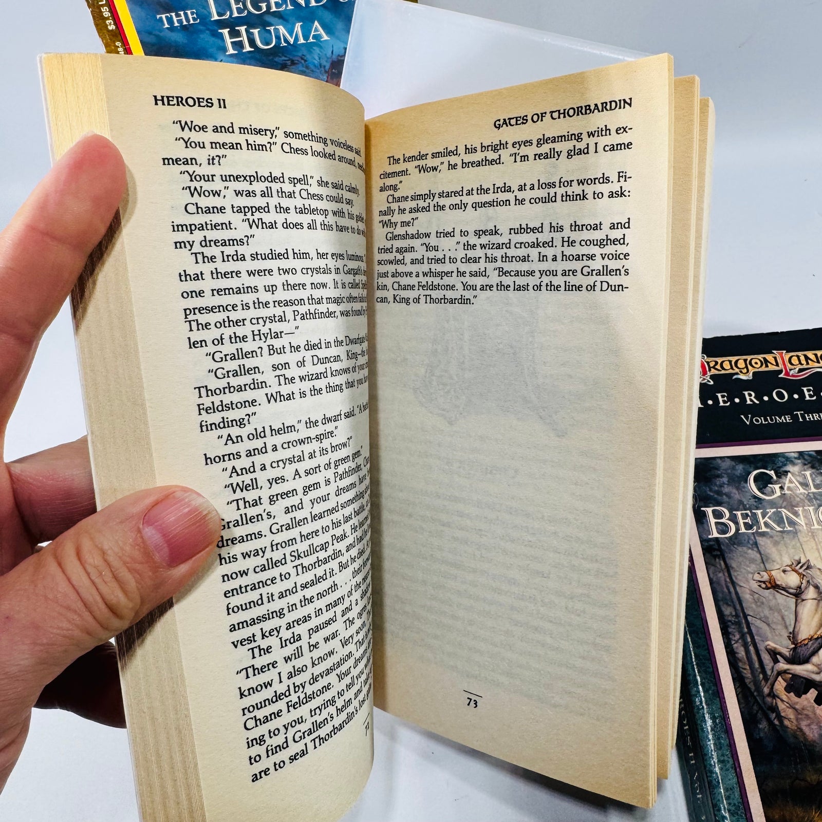 Dragonlance Heroes Paperback Book Bundle — The Legend of Huma, The Gates of Thorbardin, Galen Beknighted Richard A. Knaak, Dan Parkinson, Michael Williams | TSR | 1988–1990