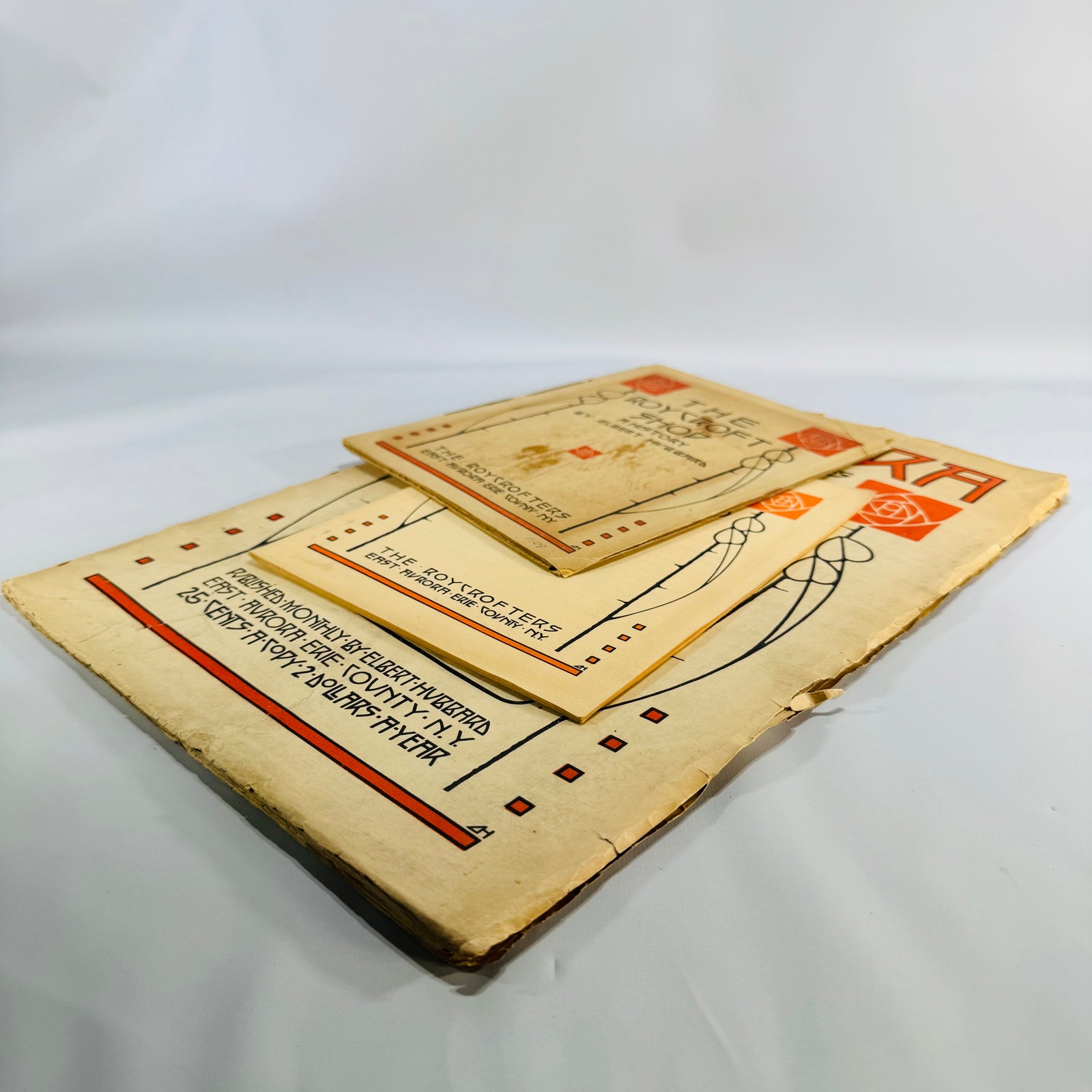 Arts & Crafts Ephemera Lot — The FRA (Jan. 1910) + Roycrofters Booklets (c.1910) — Elbert Hubbard | Roycroft Press design, Arts & Crafts Movement