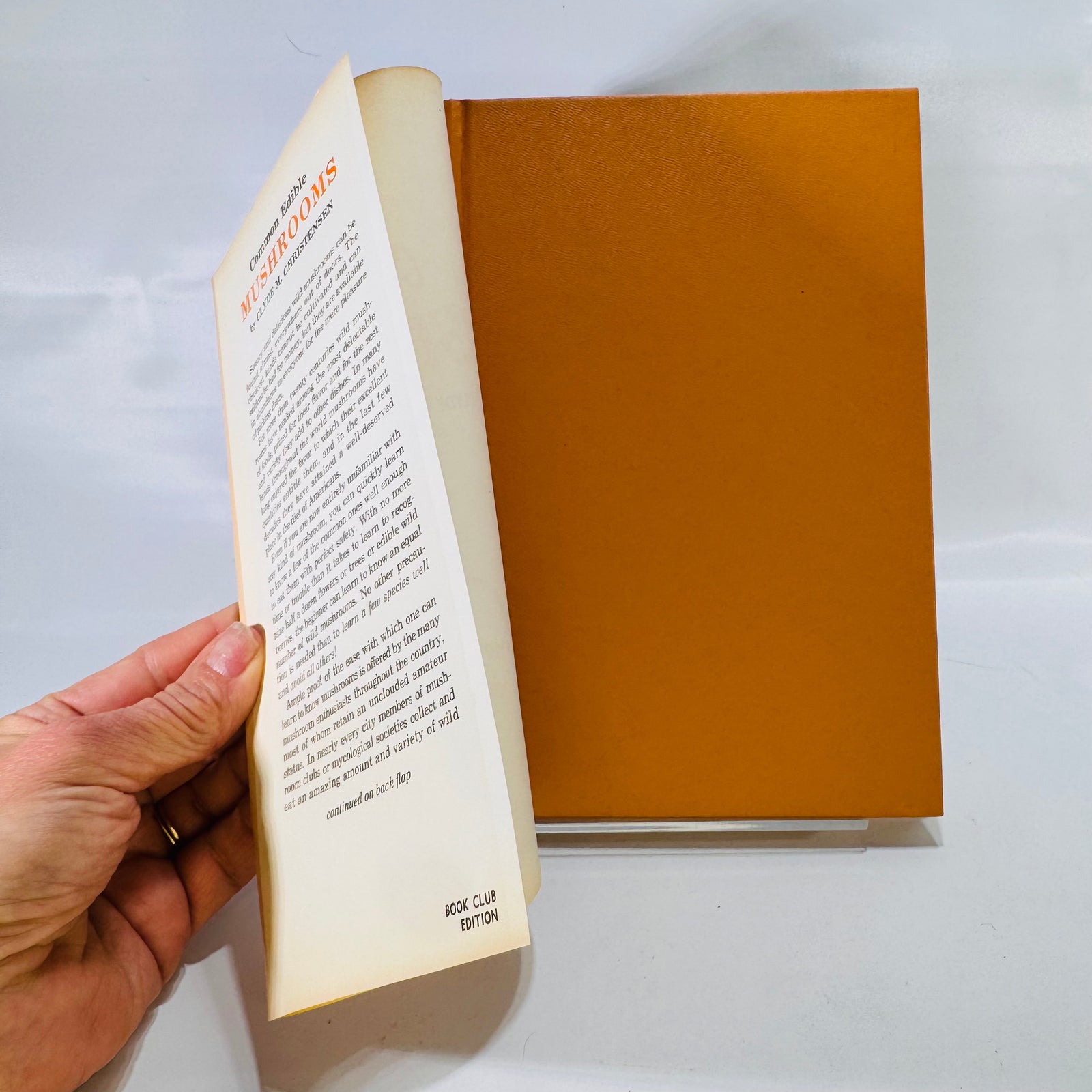 Common Edible Mushrooms by Clyde M. Christensen (1943), The University of Minnesota Press, Hardcover with Dust Jacket