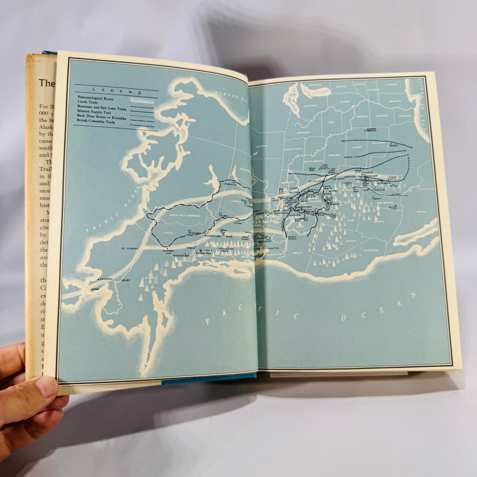 American History & Exploration — The Great North Trail (1966, First Edition) — Dan Cushman | Map Endpapers, Trails History
