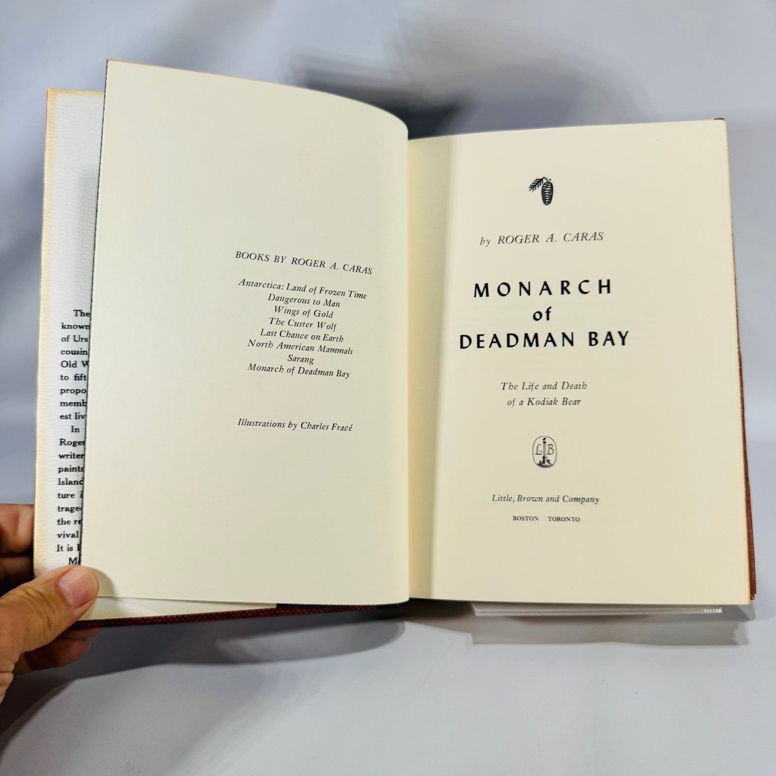 Natural History — Monarch of Deadman Bay: The Life and Death of a Kodiak Bear (1969) — Roger Caras | First Edition, Illustrated, Wildlife Biography