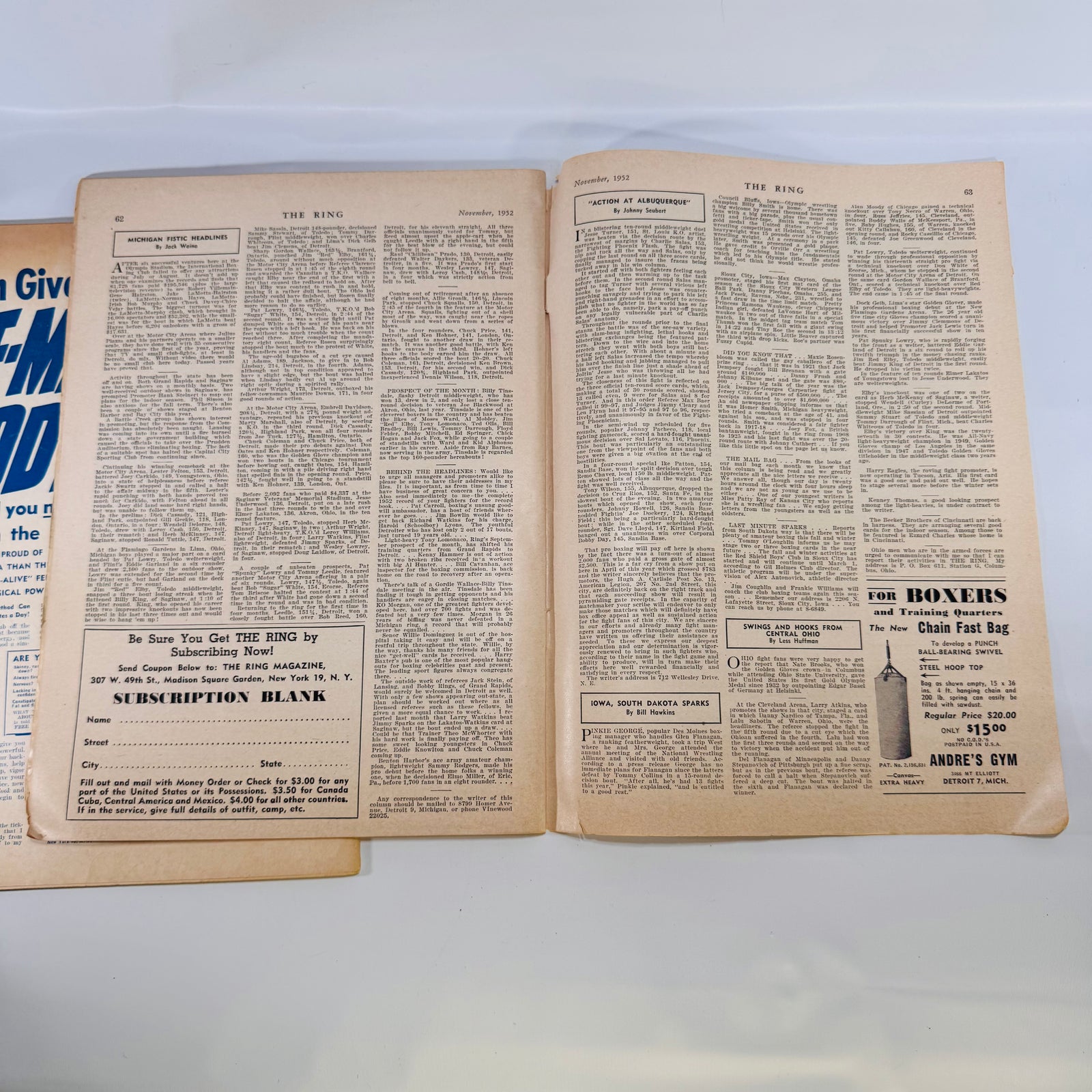 Two Vintage Issues of The Ring (Nov 1952 & Jun 1953 International) – Boxing’s Heartbeat