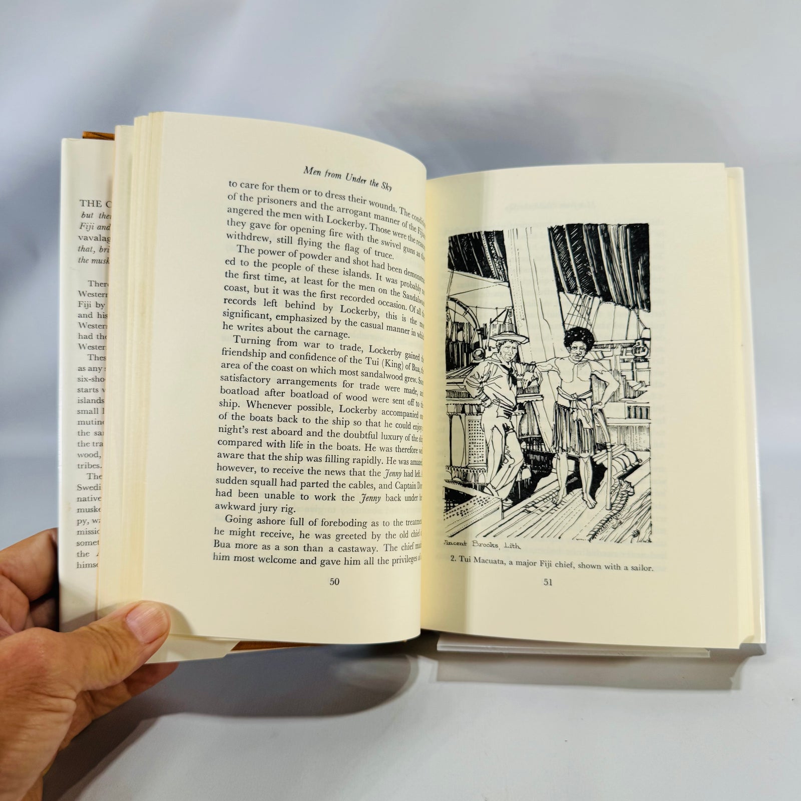 Pacific History — Men from Under the Sky (1973, First Printing) — Stanley Brown | HC/DJ, Illustrated, Exploration History