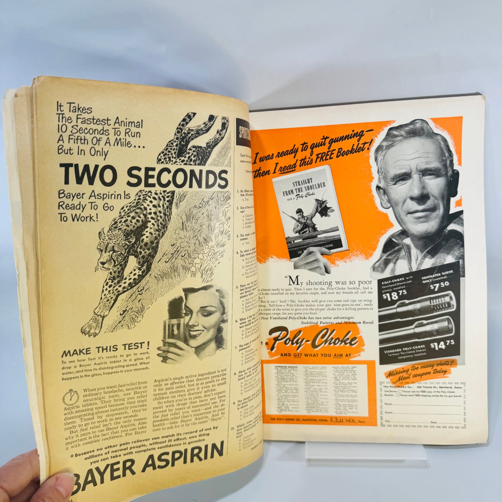 Sports Afield August 1950 Vintage Magazine Hunting Fishing Outdoor Life Mid Century Ads Collectible