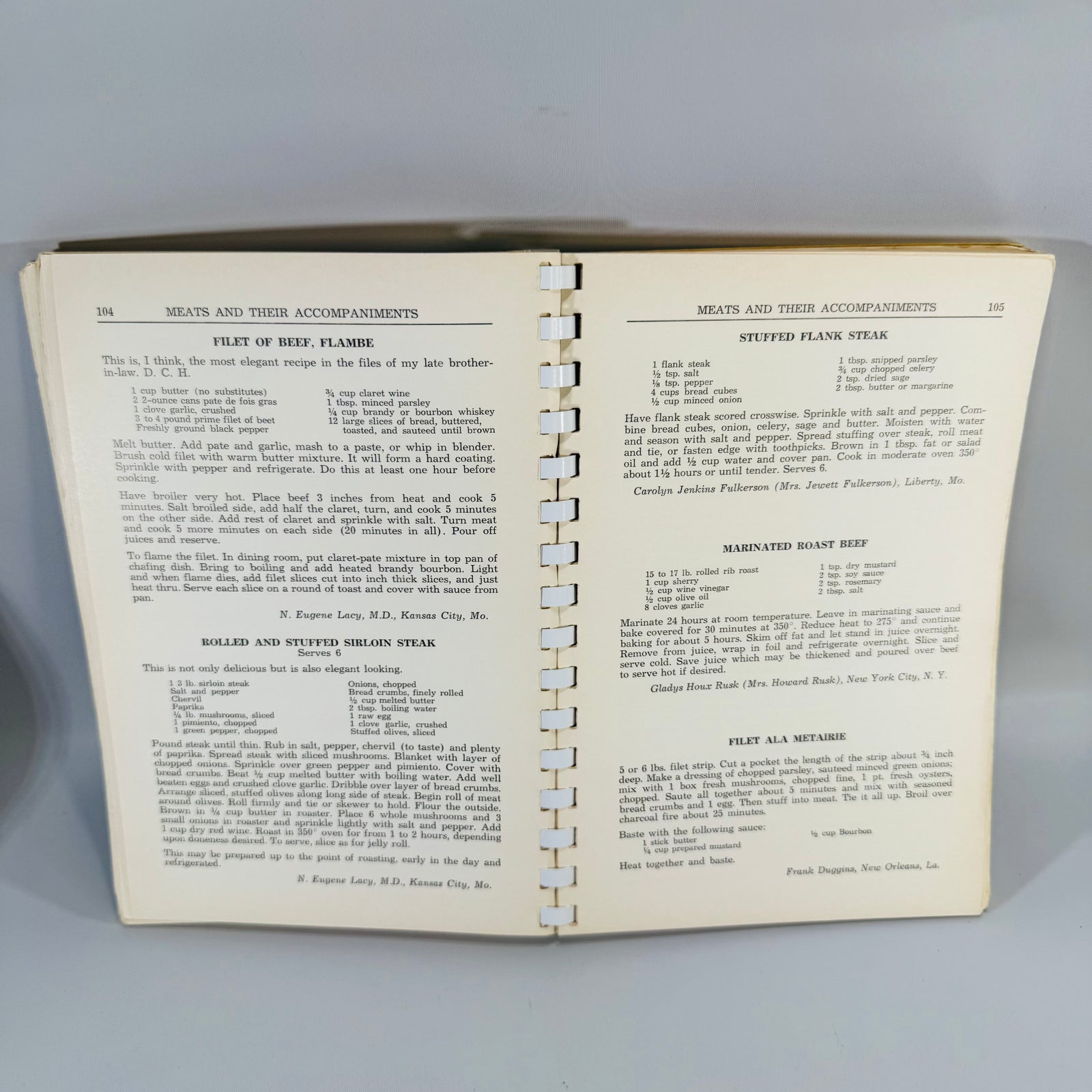 Vintage Missouri Community Cookbook Arrow Rock Cook Book 1965 Plastic Comb Binding