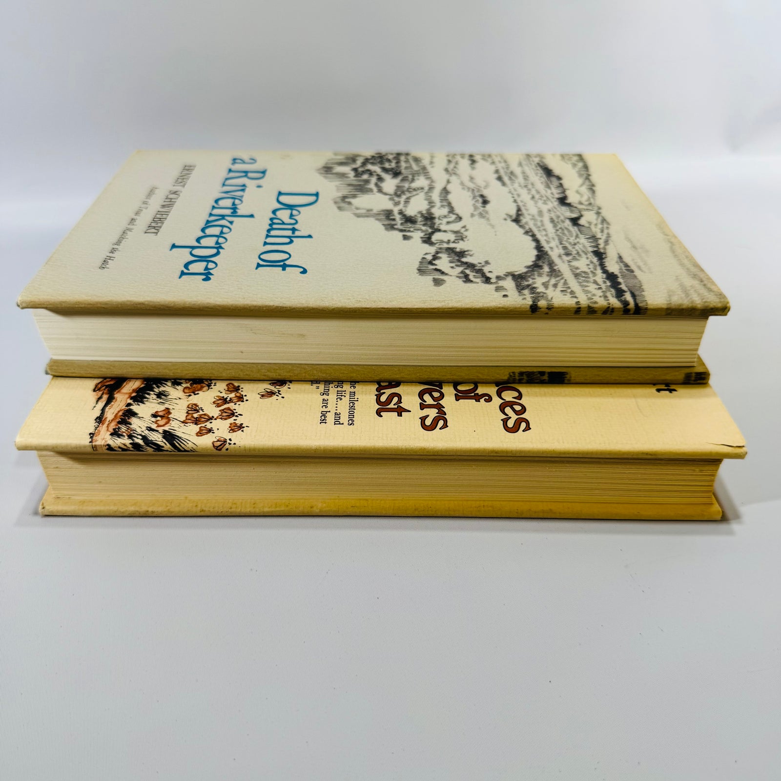 Vintage Ernest Schwiebert Fly Fishing Book Bundle Death of a Riverkeeper Remembrances of Rivers Past Hardcover