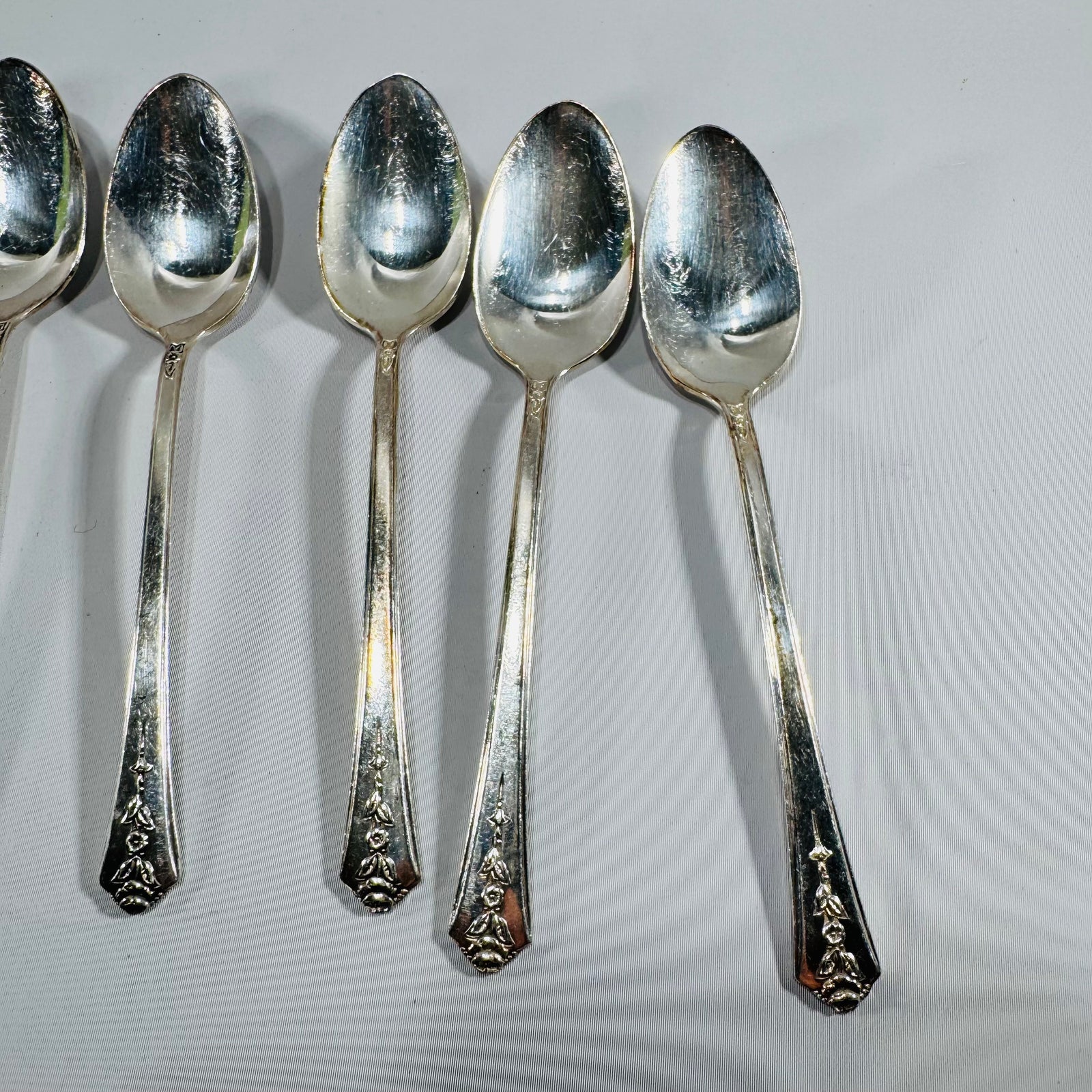 Vintage Holmes & Edwards Inlaid Silverplate Teaspoons Set of 8