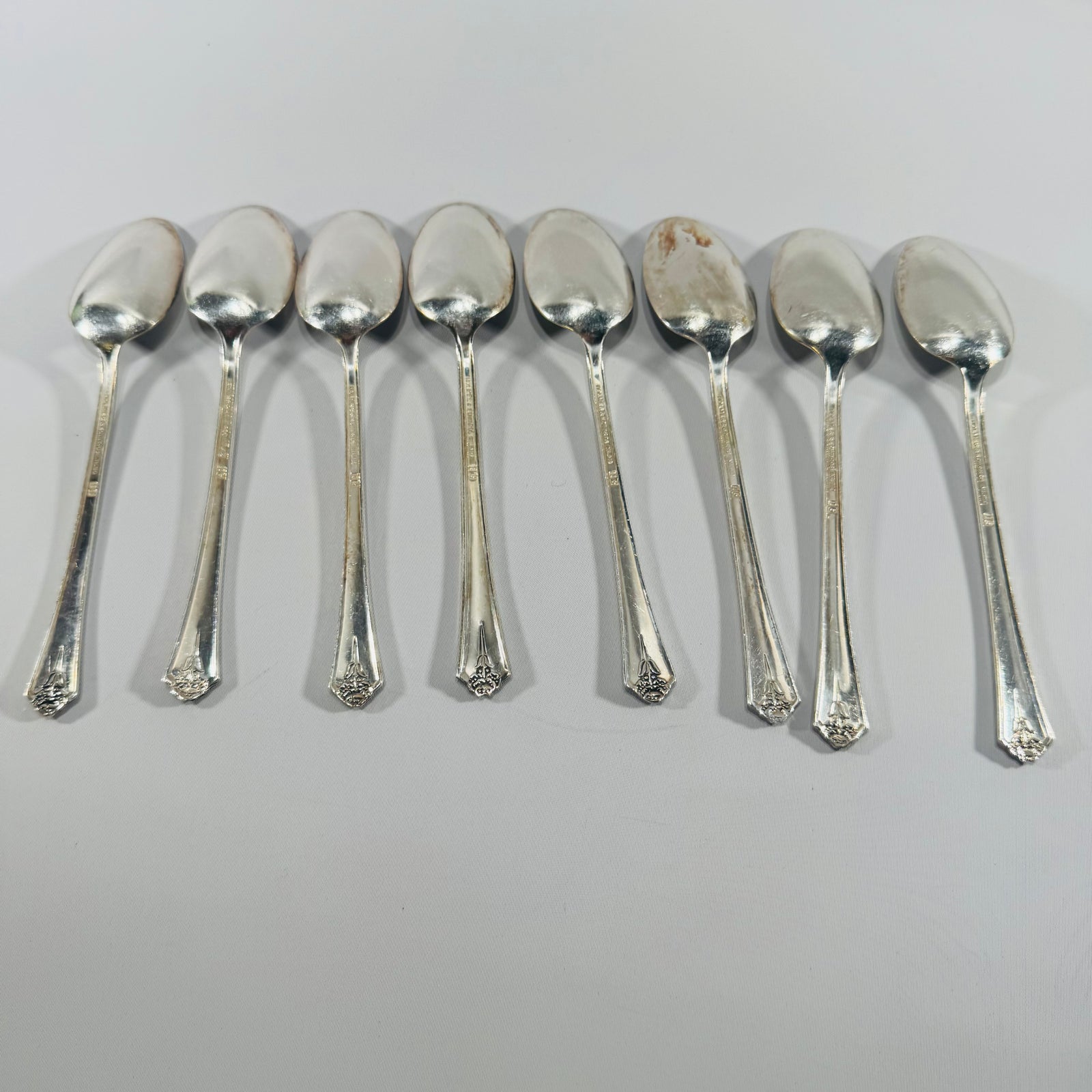 Vintage Holmes & Edwards Inlaid Silverplate Teaspoons Set of 8
