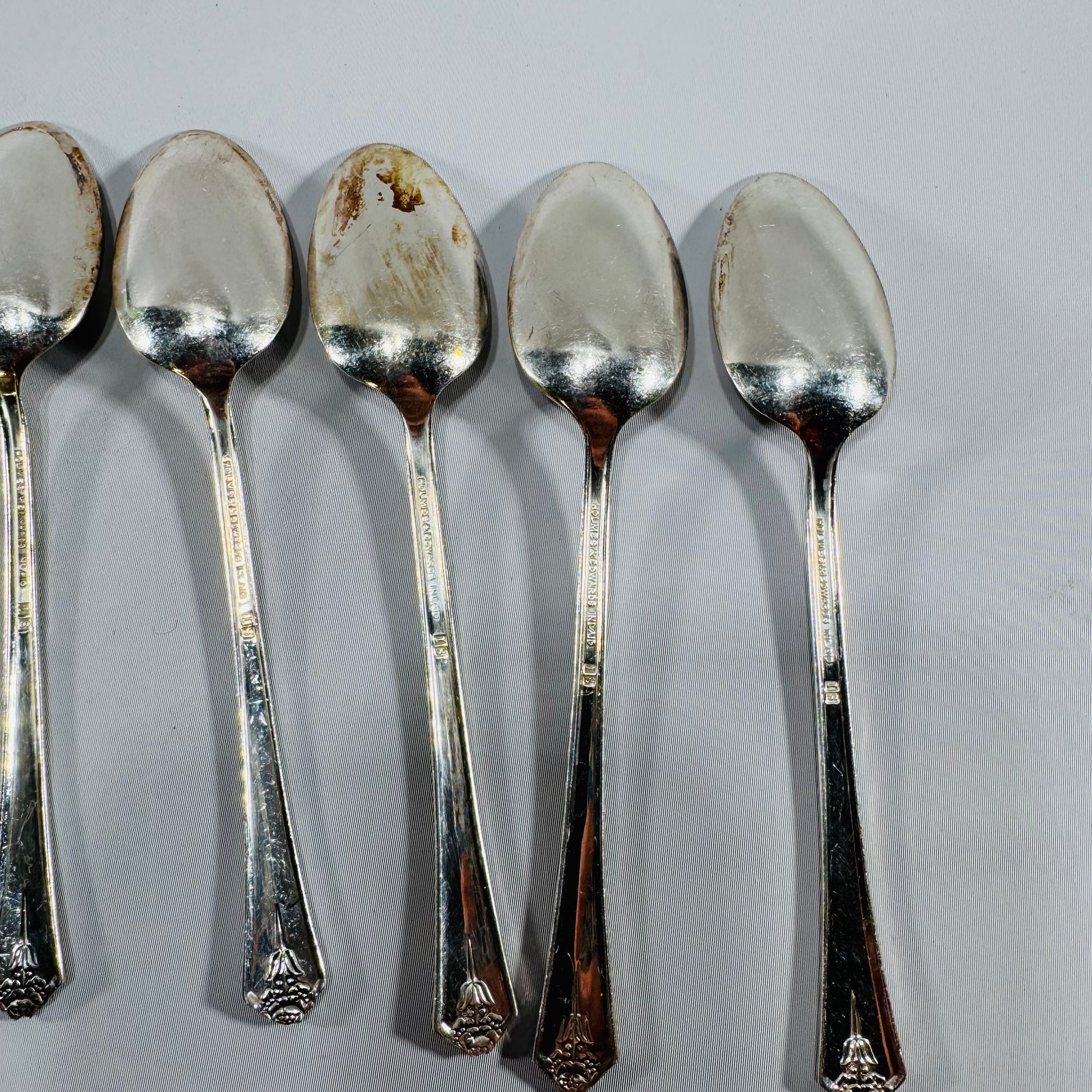 Vintage Holmes & Edwards Inlaid Silverplate Teaspoons Set of 8