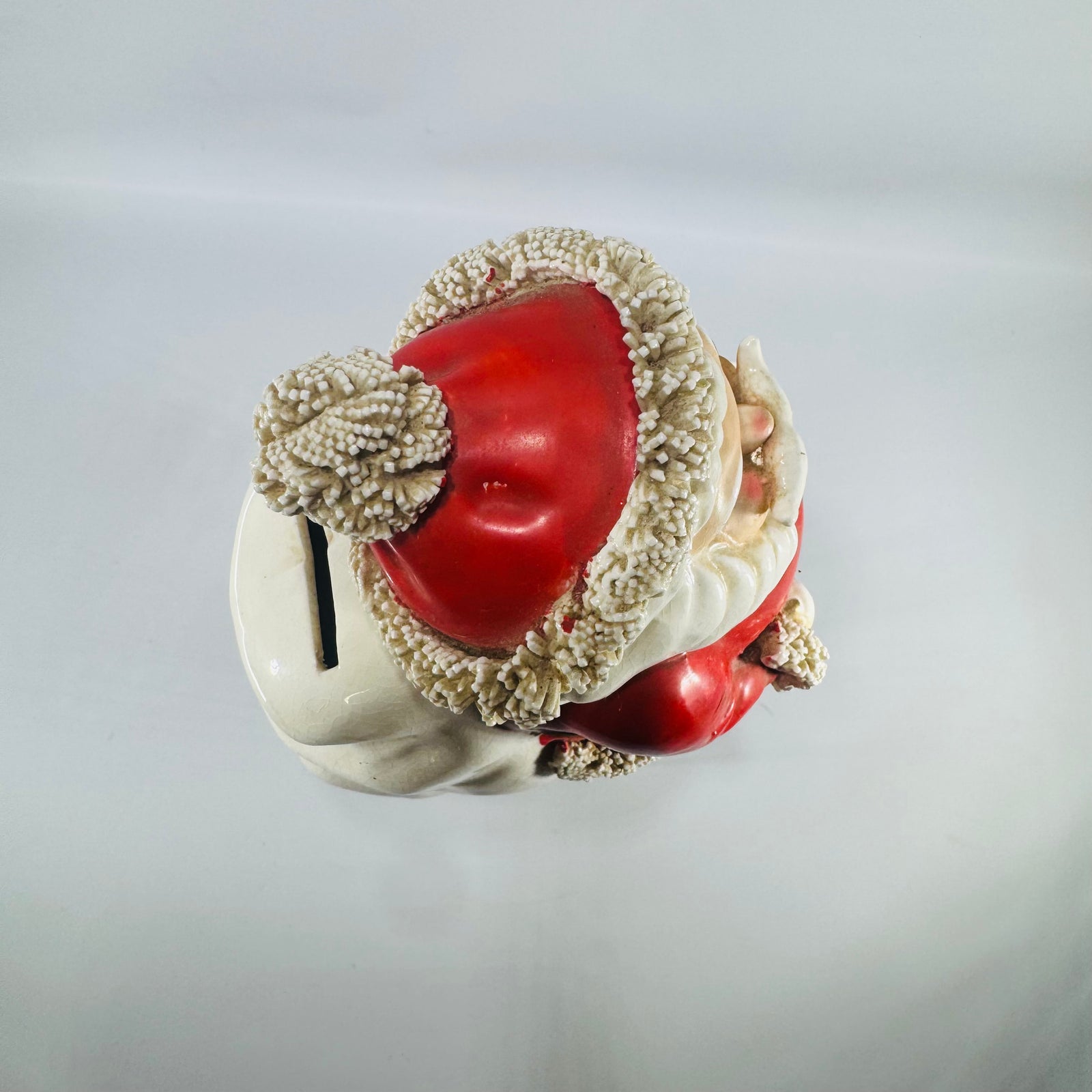 Vintage Japanese Spaghetti Santa Bank 1950s 1960s Ceramic Christmas Figurine